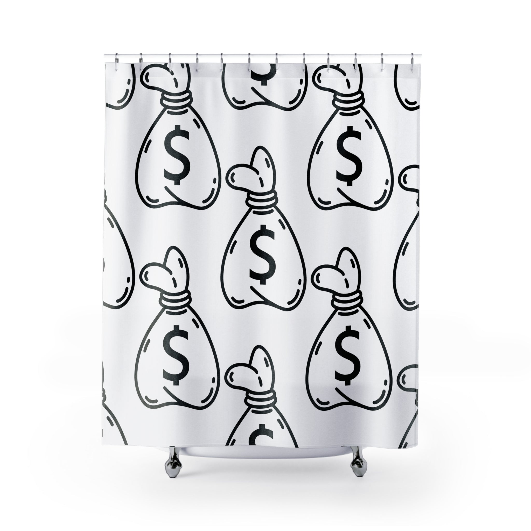 Money Sacks Pattern Shower Curtain