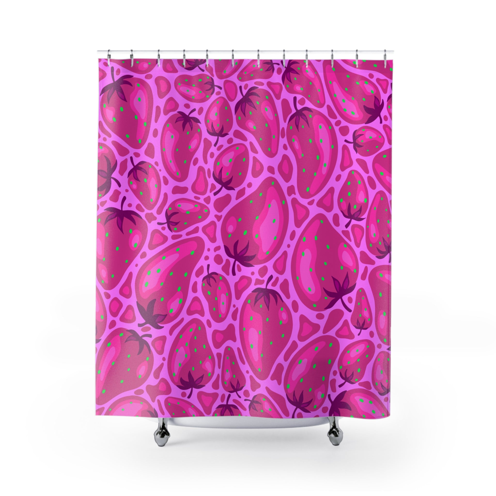 Strawberry Dreams Pink Shower Curtain