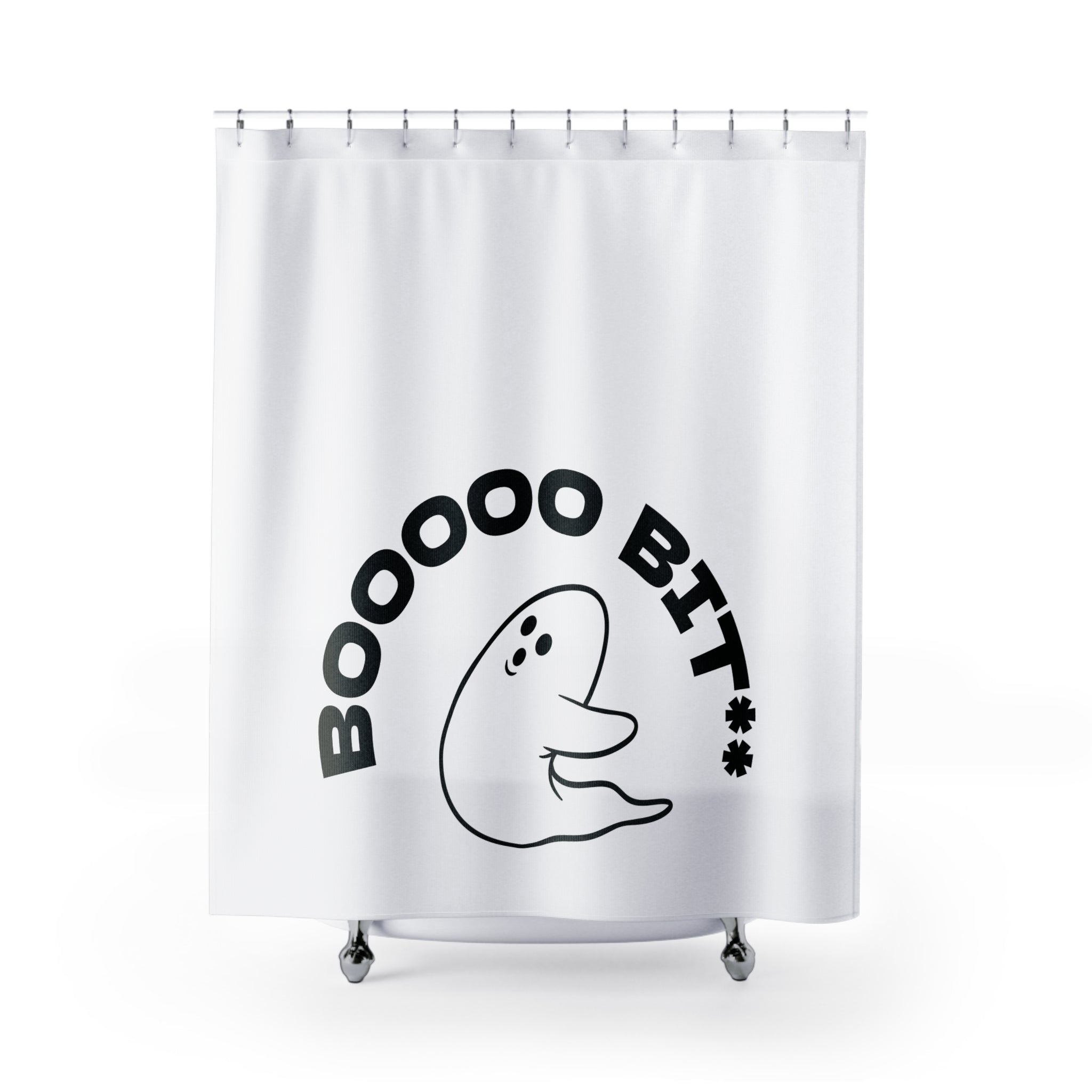 Playful Ghost Shower Curtain - Fun Bathroom Decor, Halloween Vibe, Unique Gift, Trendy Home Accessory, Quirky Bathtub Curtain