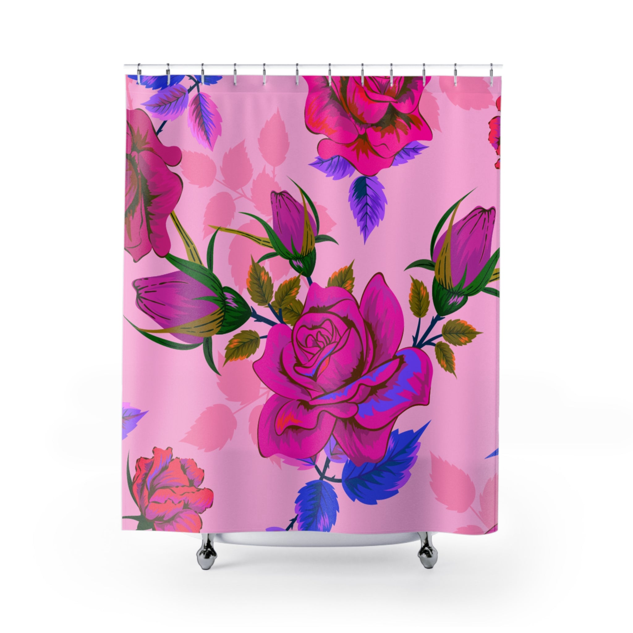 Rosey Sister Neon Shower Curtain