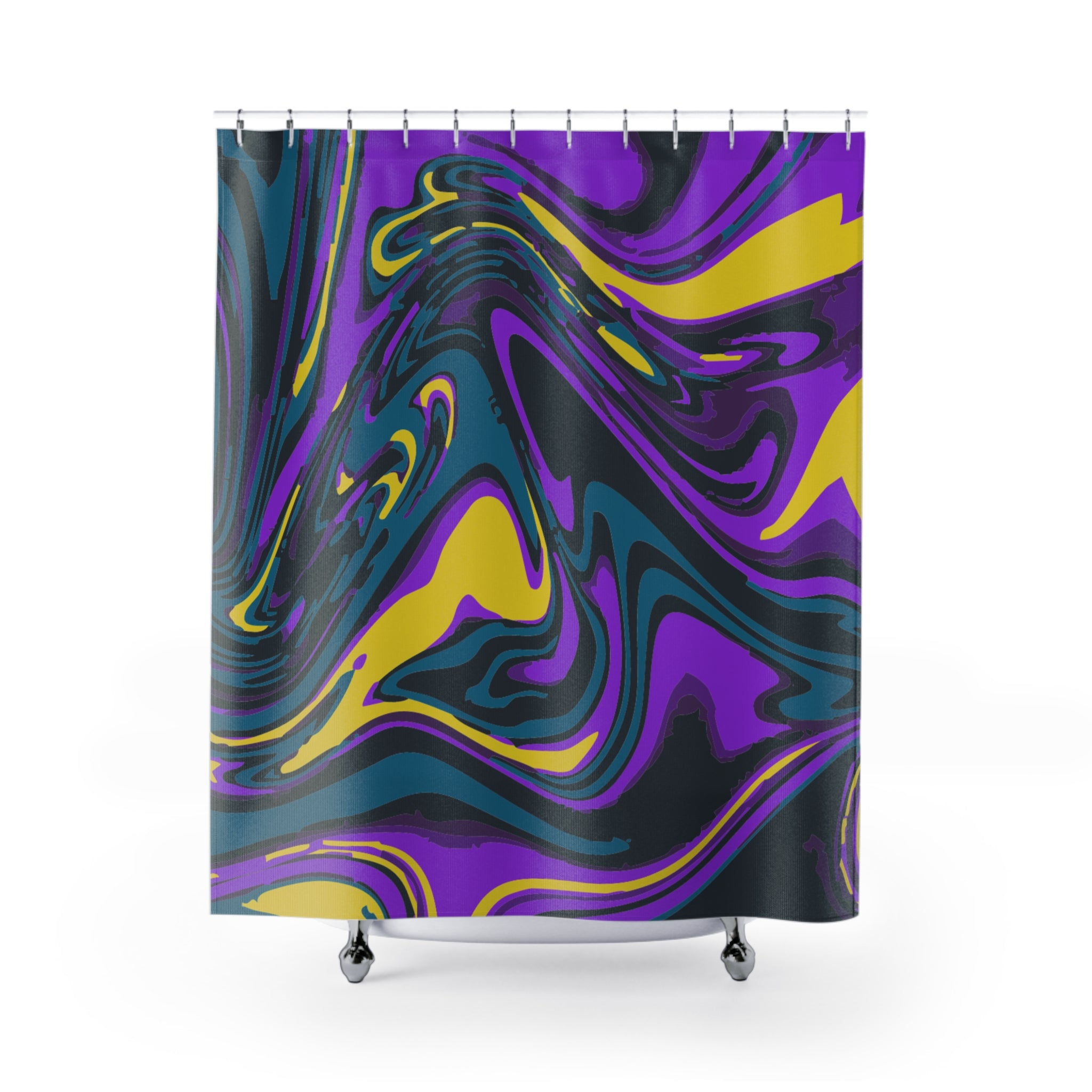 Six Swirl Purplish Design Shower Curtain