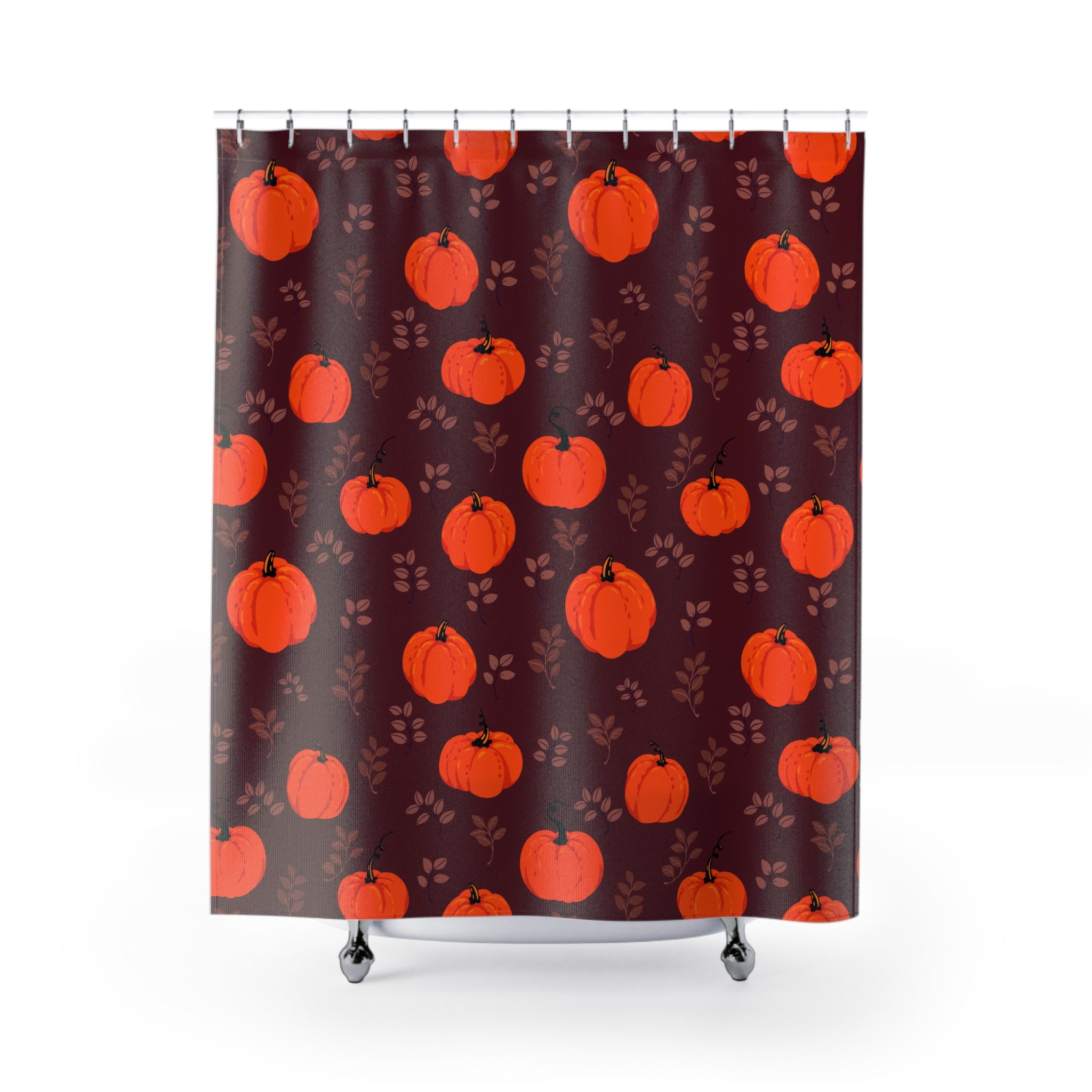 Pumpkin Spice Shower Curtain, Autumn Decor, Farmhouse Style, Halloween Bathroom, Seasonal Home Living