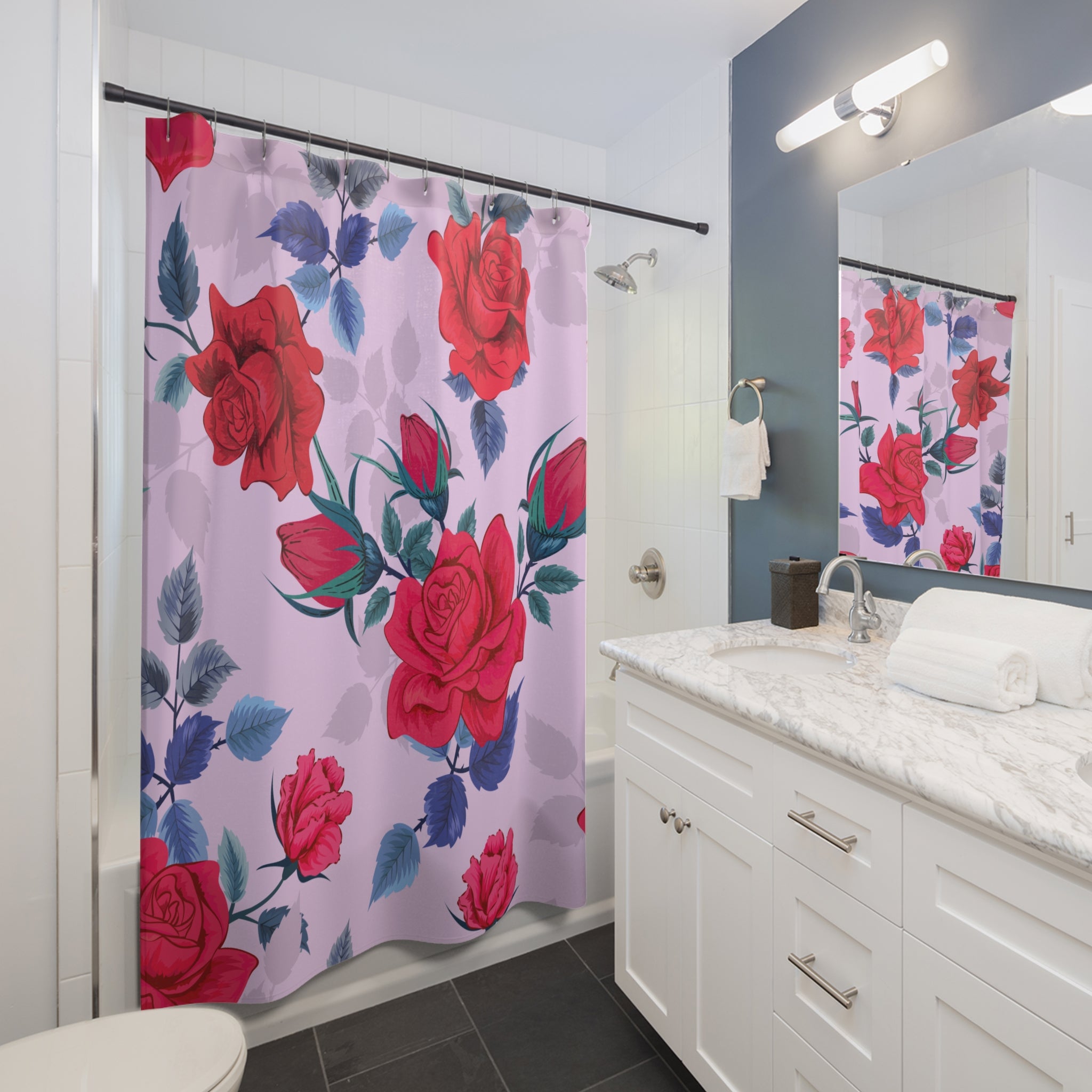 Rosey Sister Naturalish Shower Curtain