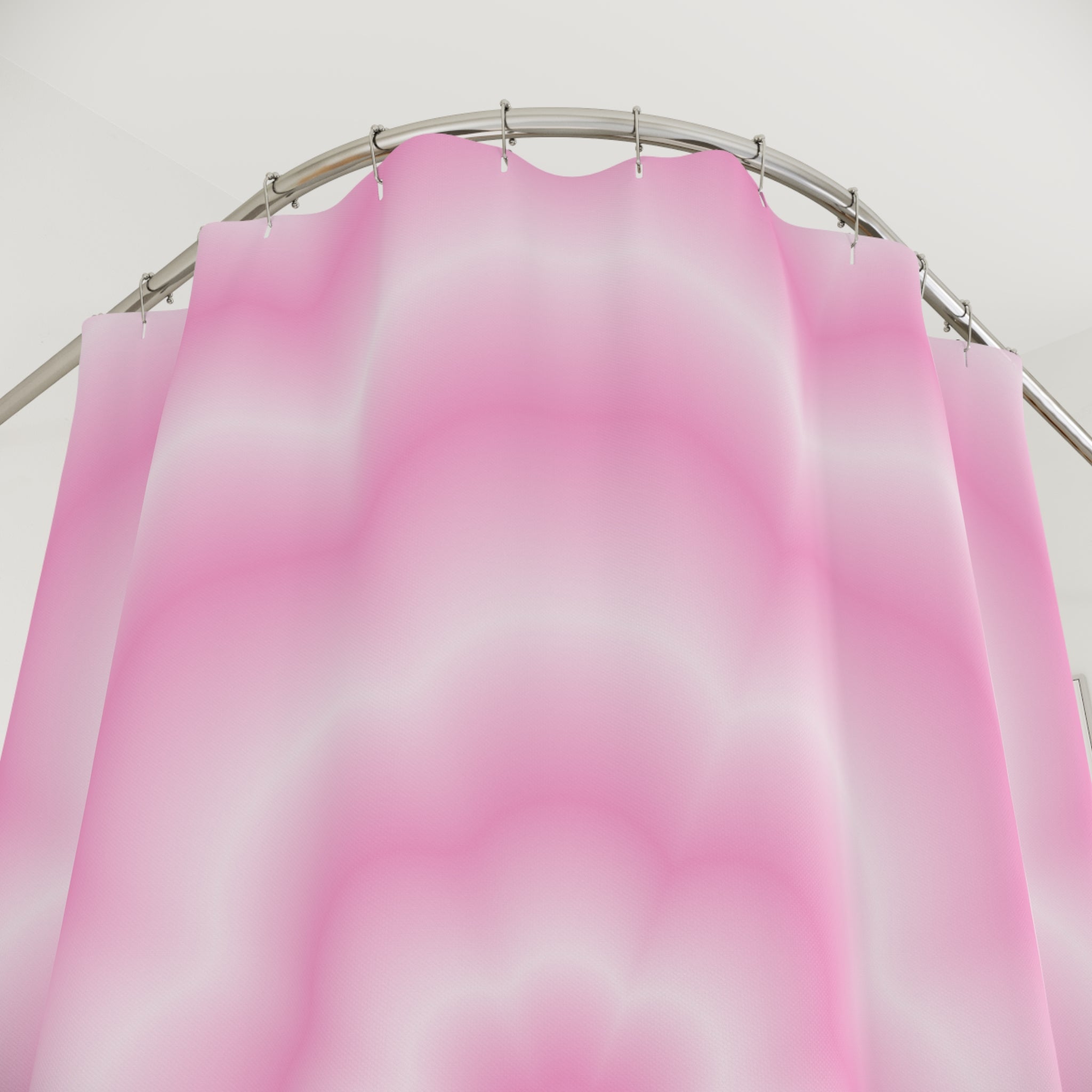 Romantic Pink Flower Spiral Shower Curtain, Elegant Bathroom Decor, Soft Floral Design, Ideal for Home, Gift for Her, Mother's Day