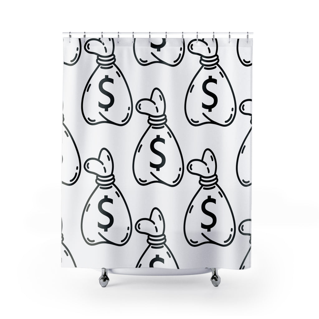 Money Sacks Pattern Shower Curtain