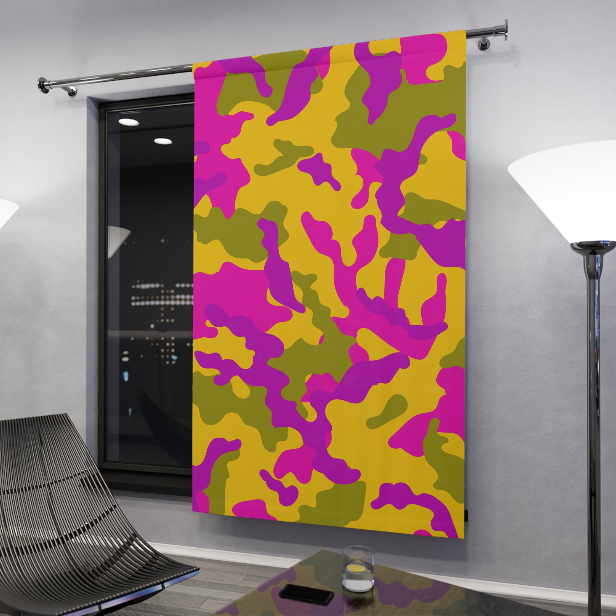 Pink Camo Blackout Window Curtain