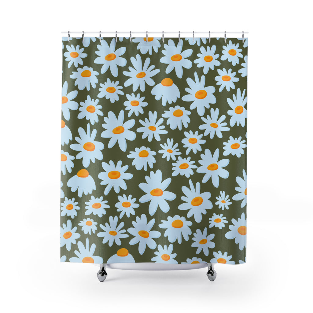 Daisy Field Naturalish Shower Curtain