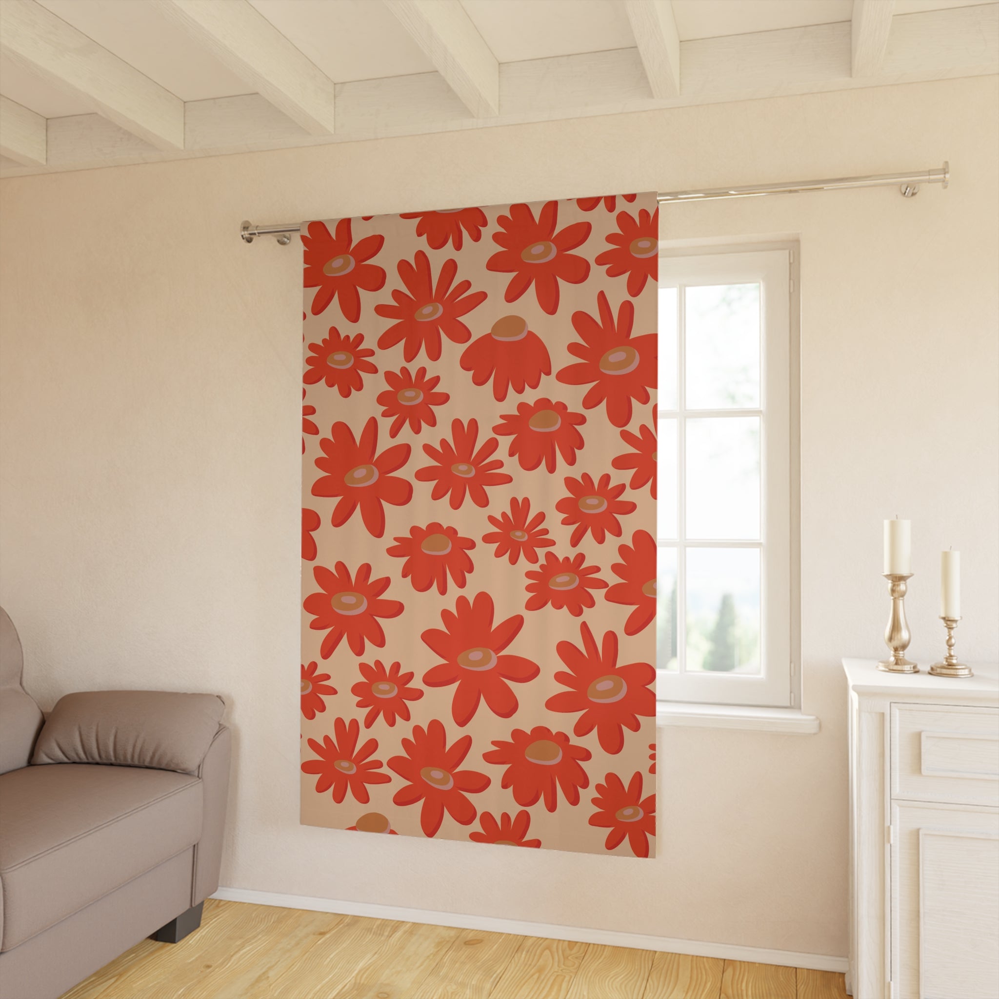 Daisy Field Brisk Pattern Blackout Window Curtain