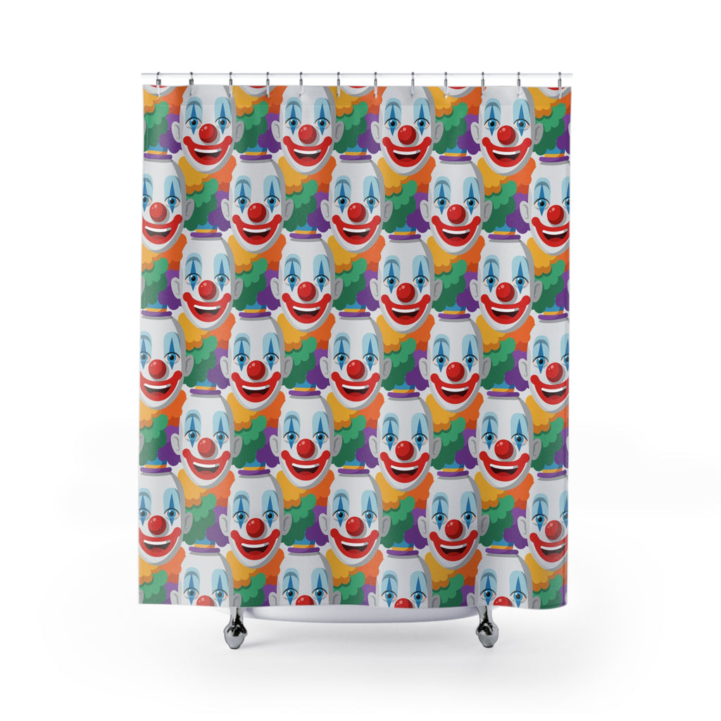 Creepy AF Clown Shower Curtain, Fun Bathroom Decor, Playful Home Accessory, Kids Room Idea, Unique Gift for Occasion
