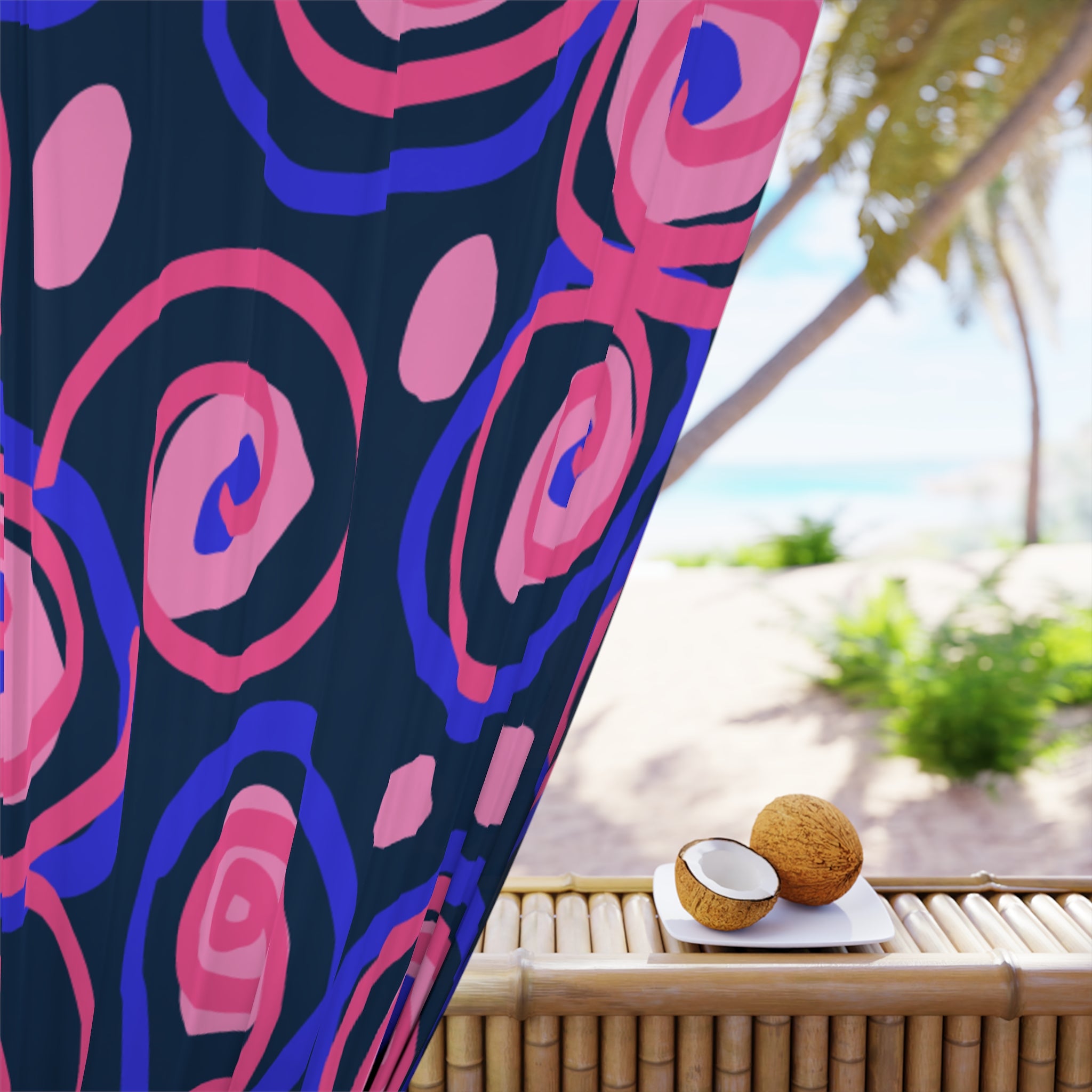 Swirl Galore Pattern Blackout Window Curtain