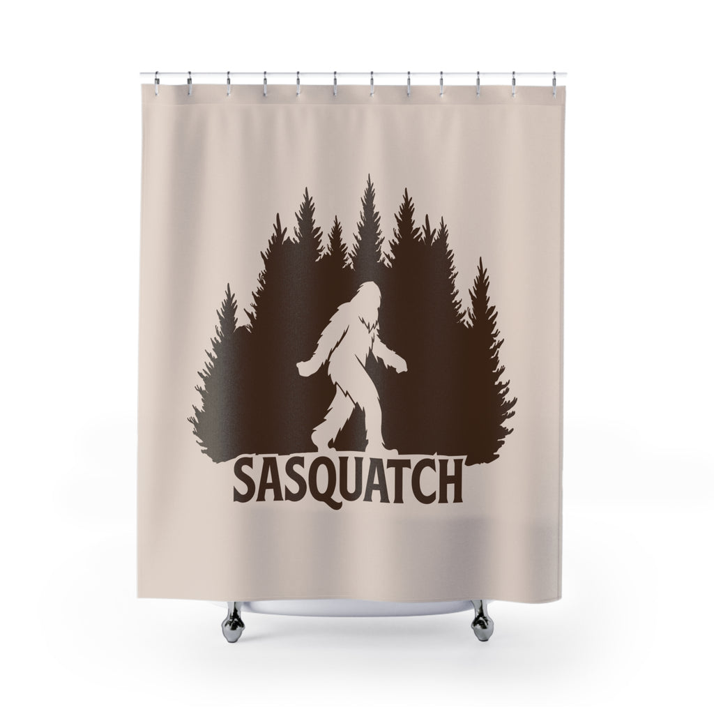 Sasquatch Shower Curtains, Unique Bathroom Decor, Forest Vibes, Nature Inspired Gift, Adventure Lover's Wall Art