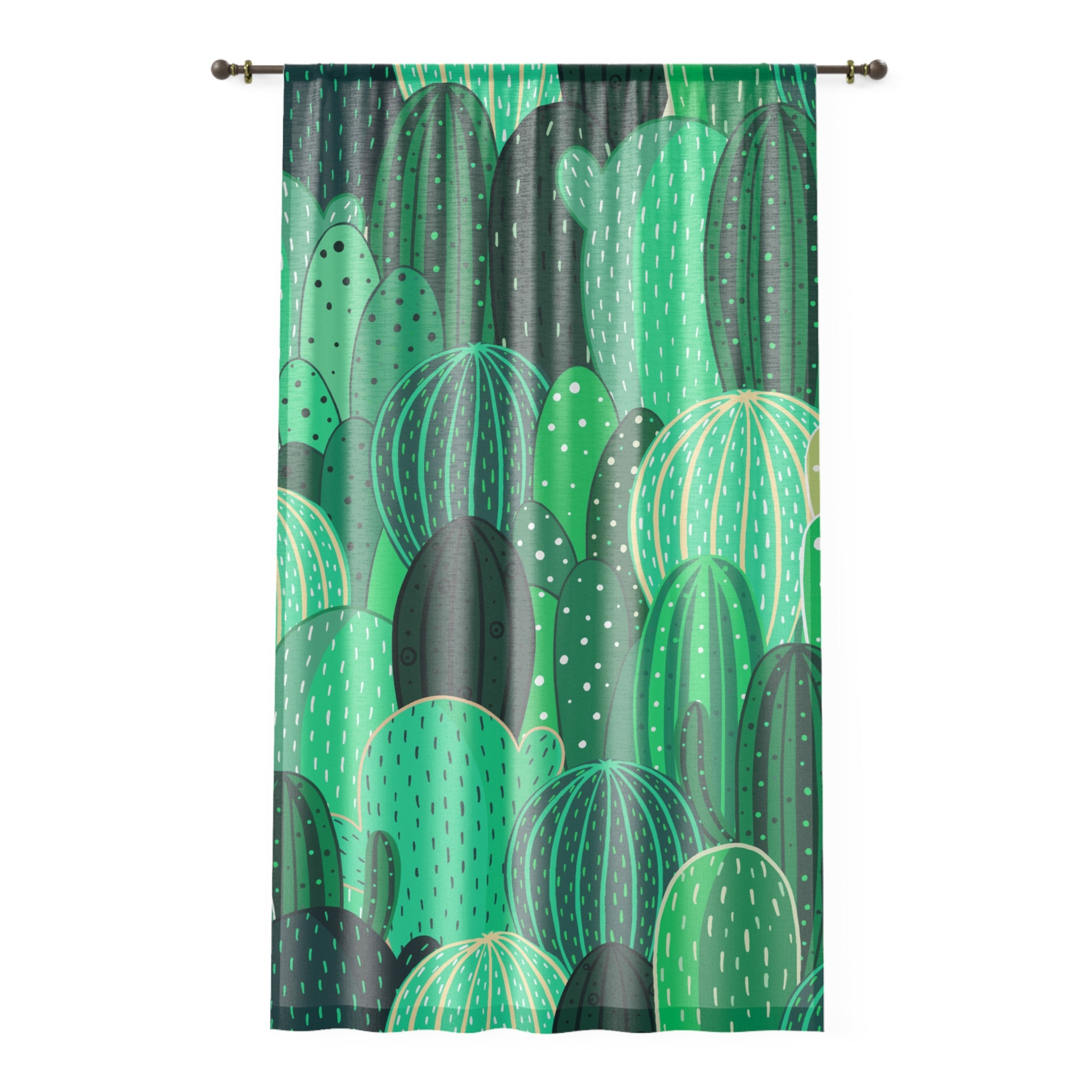 Daytime Cactus Window Curtain