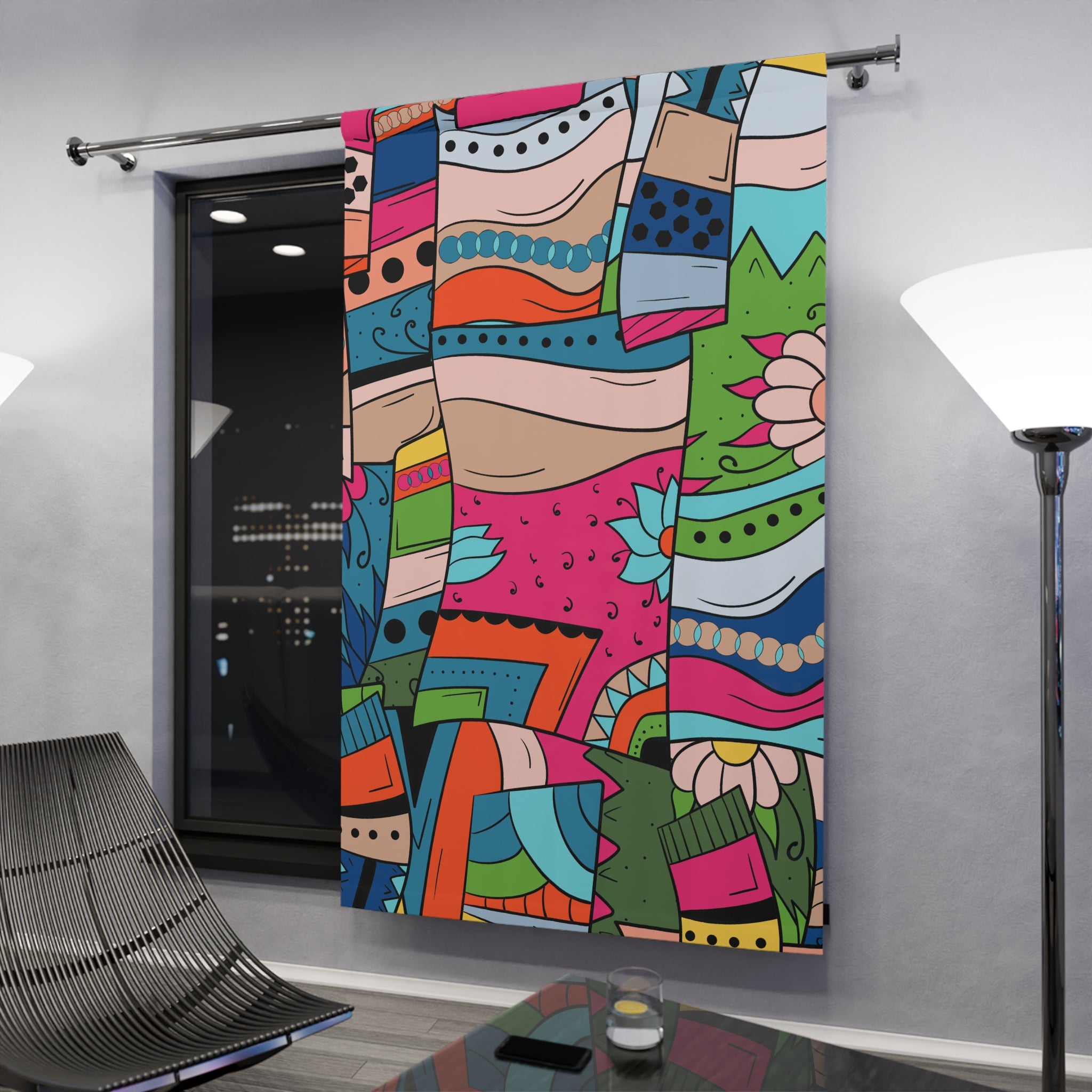 Vibrant Tetiana Pattern Blackout Window Curtain