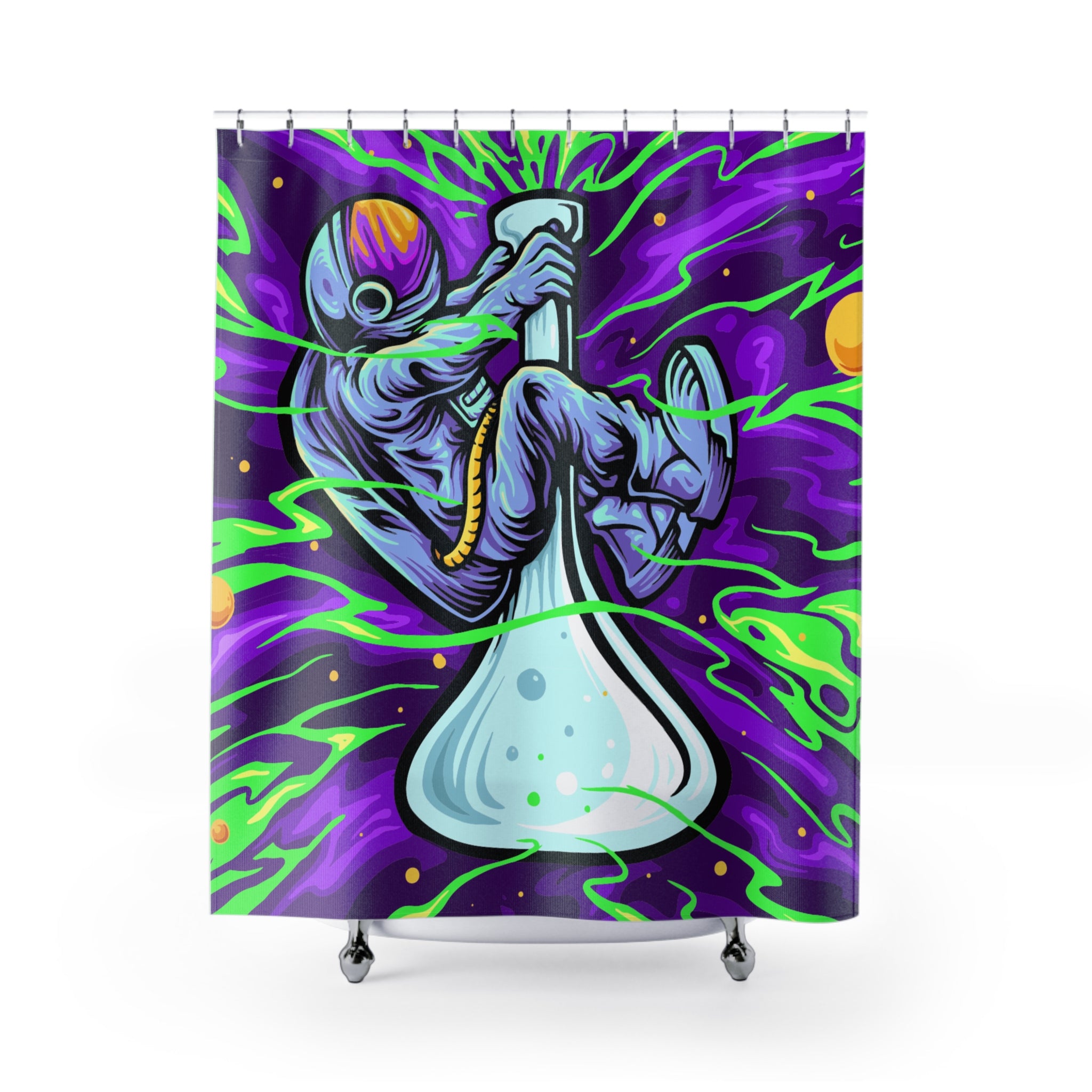Astronaut Space-Themed Shower Curtain, Funky Bathroom Decor, Sci-Fi Gift for Space Lovers, Unique Shower Curtain Design, Colorful [...]