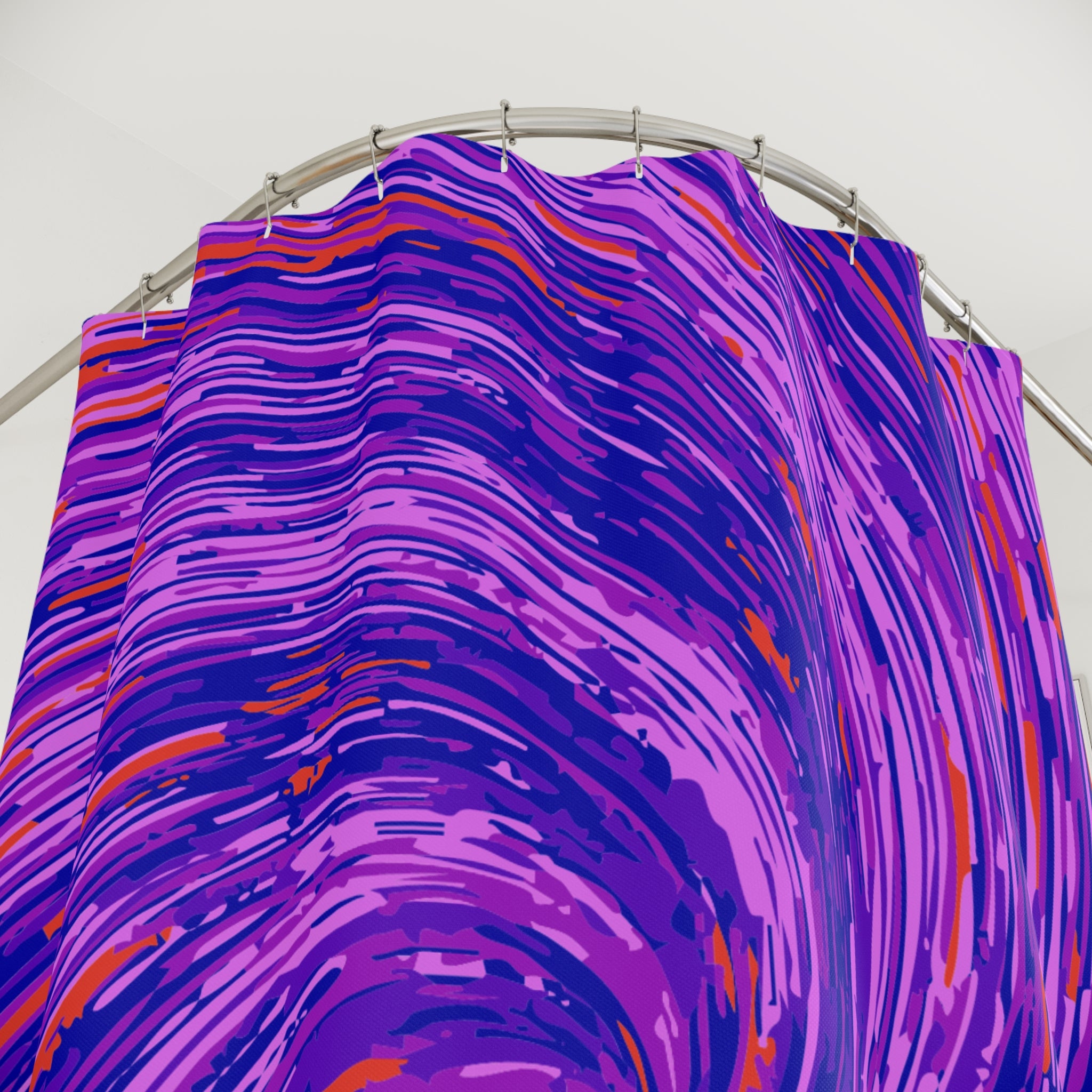 Abstract Pink Swirly Pattern Temple Shower Curtain
