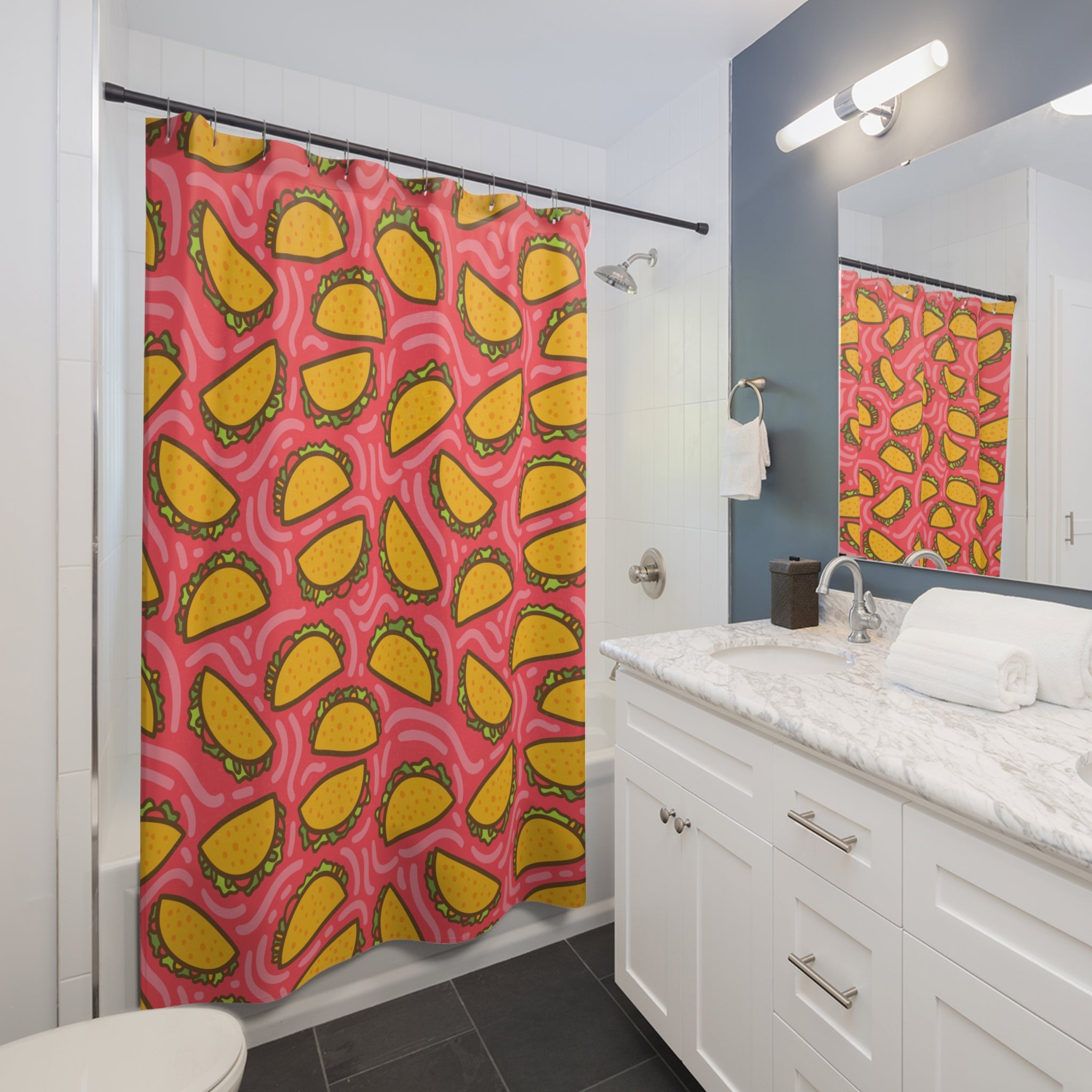 Crunchy Taco Party Shower Curtain