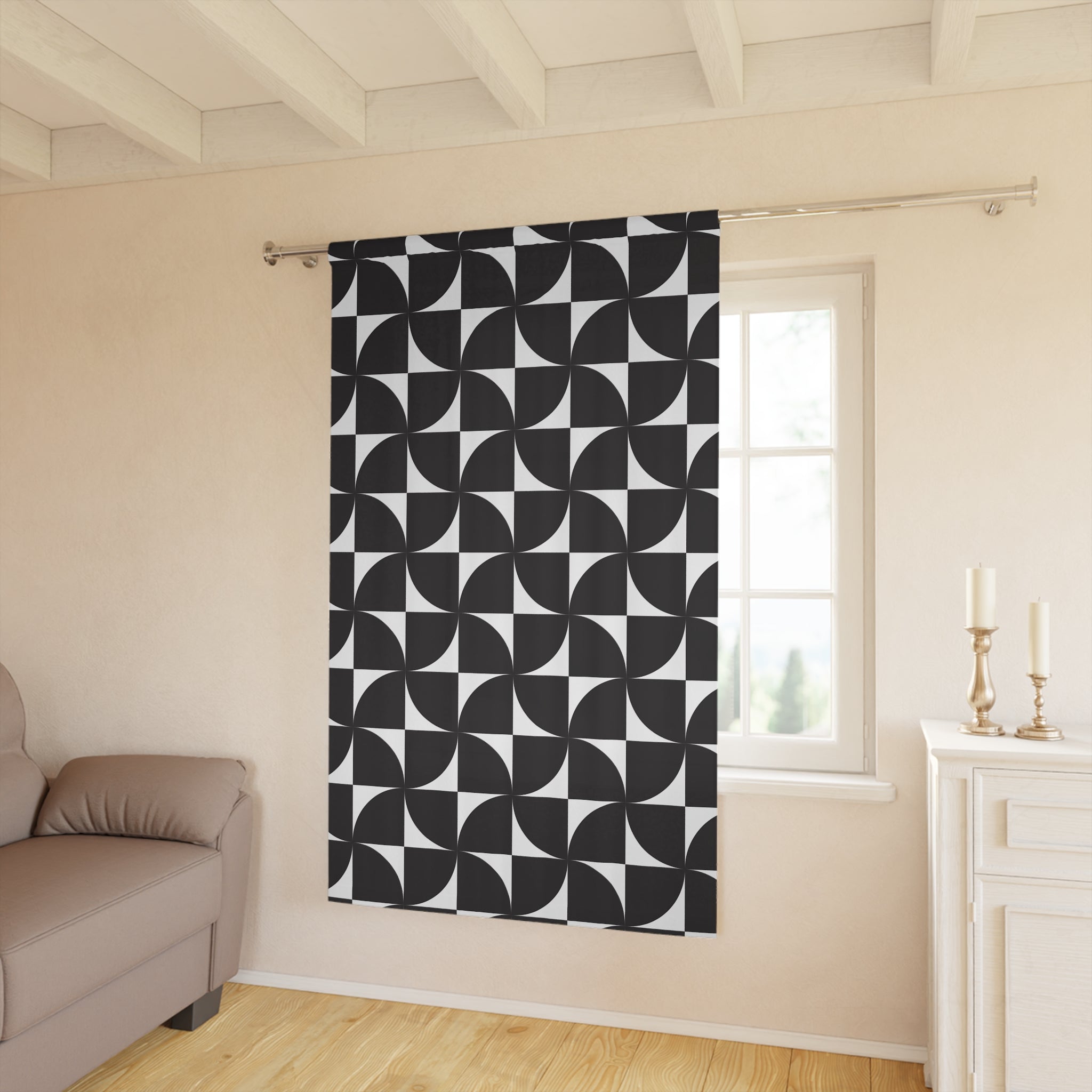 Zumwhere Geometric Blackout Window Curtain