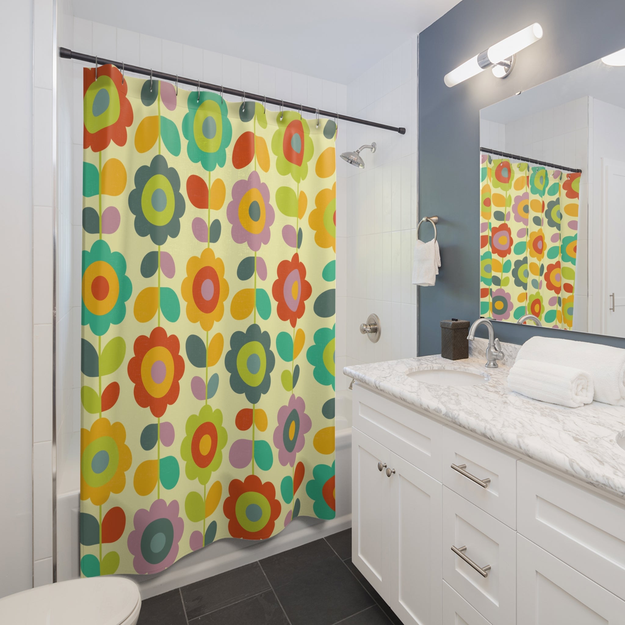 Crazy in Love Floral Shower Curtains