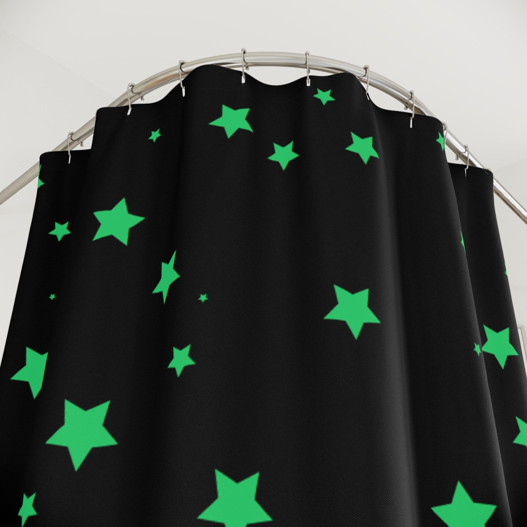 Viral Glow-in-the-Dark Star Styled Shower Curtain, Perfect for Kids' Bathrooms, Home Décor, Unique Gift, Nighttime Vibes