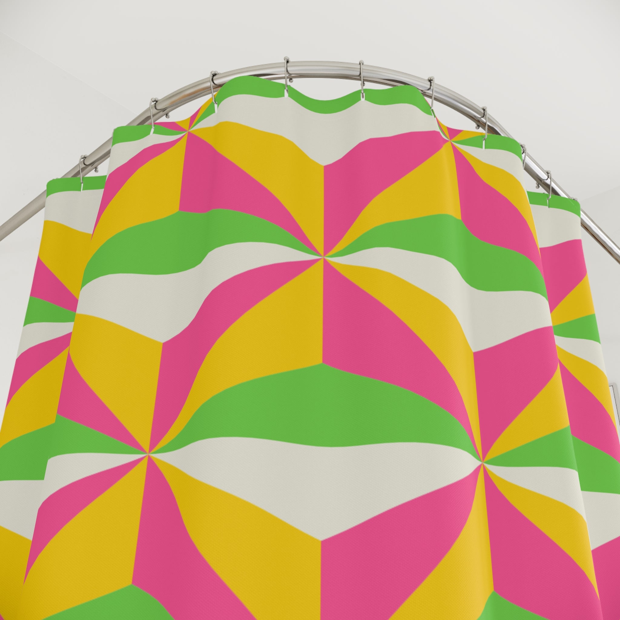 Vibrant Geometric Shower Curtain, Modern Bathroom Decor, Colorful Home Style, Boho Chic, Gift for Housewarming, Fun and Stylish
