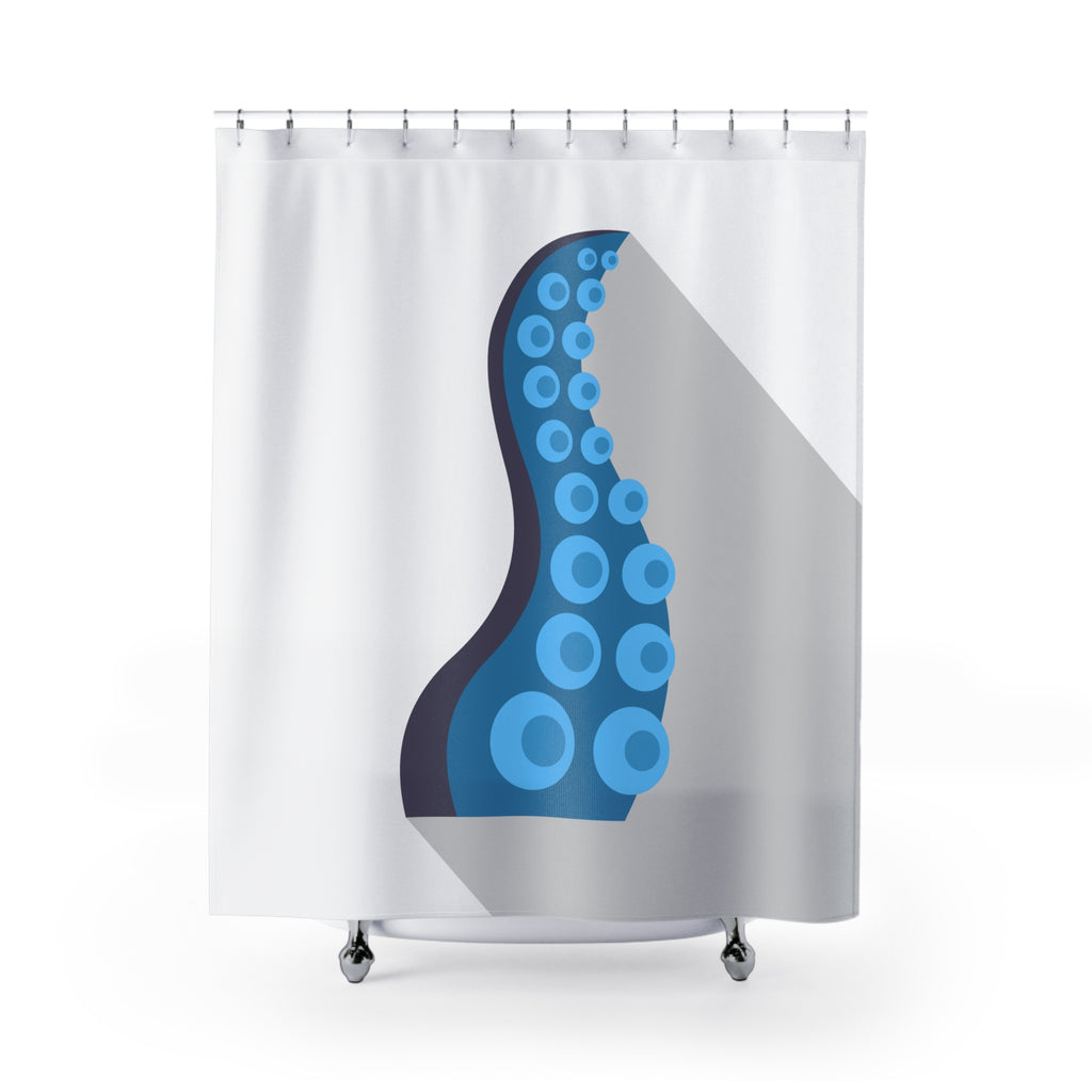 Ocean-Inspired Shower Curtain, Nautical Bathroom Decor, Tentacle Wave Design, Beach House Gift, Marine Theme