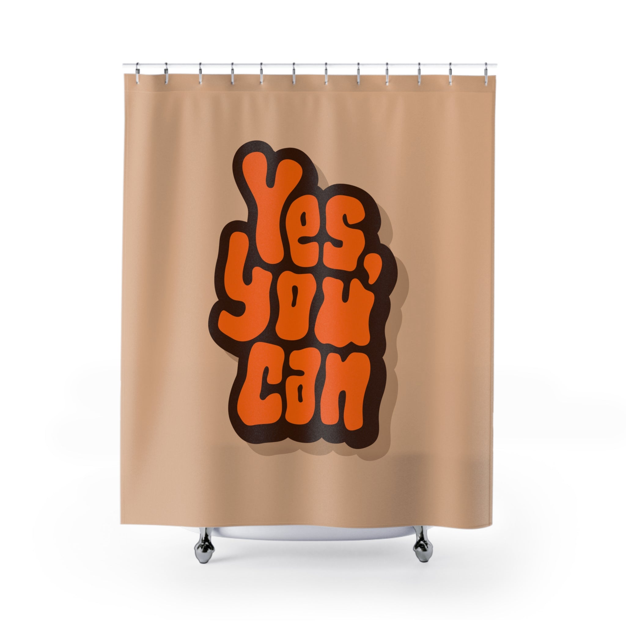 Yes, You Can Motivational Shower Curtains, Positive Vibe Decor, Bathroom Inspiration, Gifts for Home, Unique Bathroom Accessories