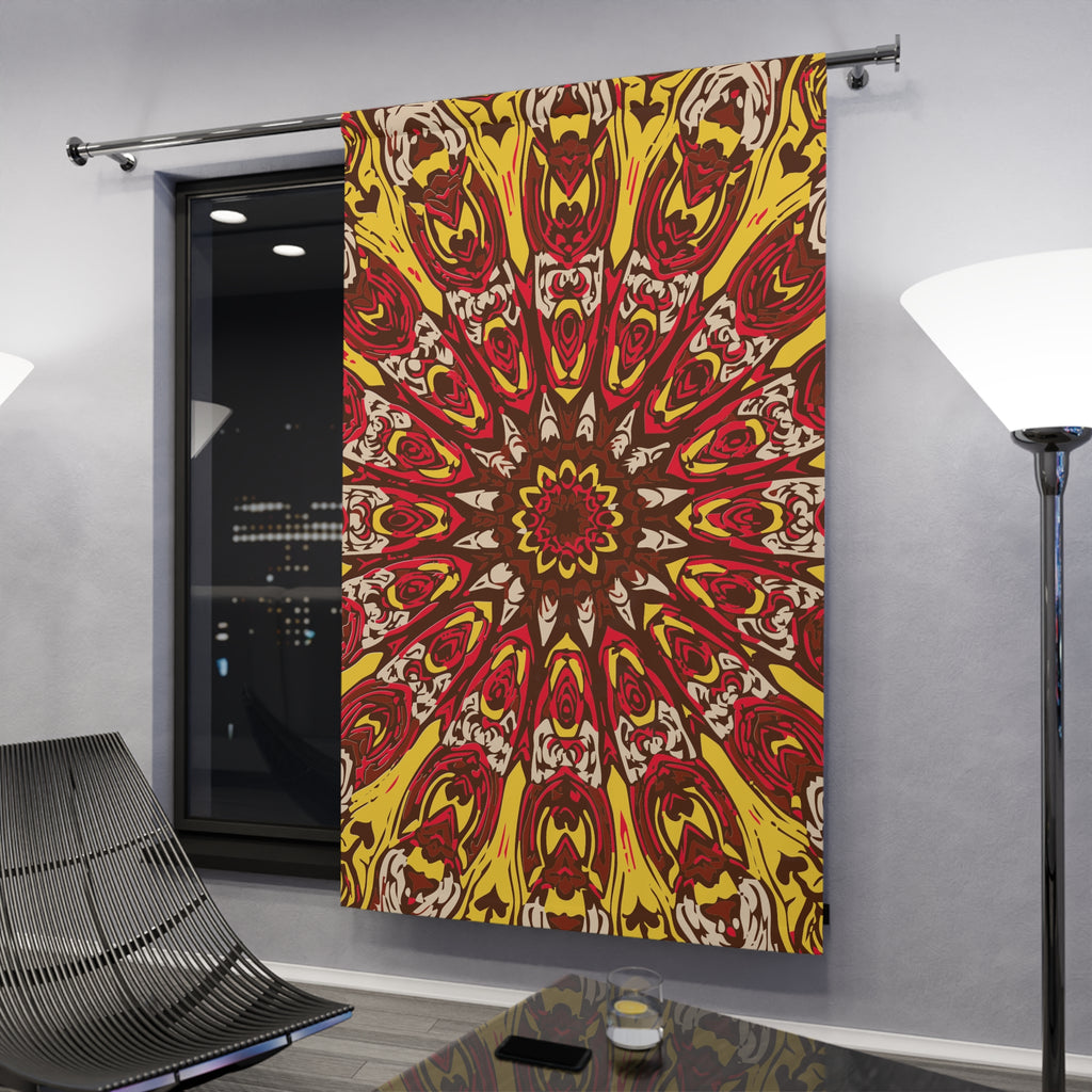 Redish Lifes Awakening Pattern Blackout Window Curtain