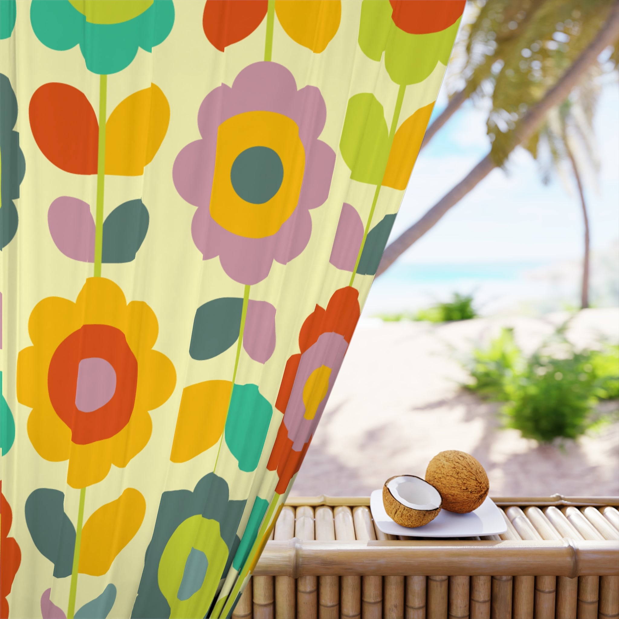Crazy in Love Floral Pattern Blackout Window Curtain