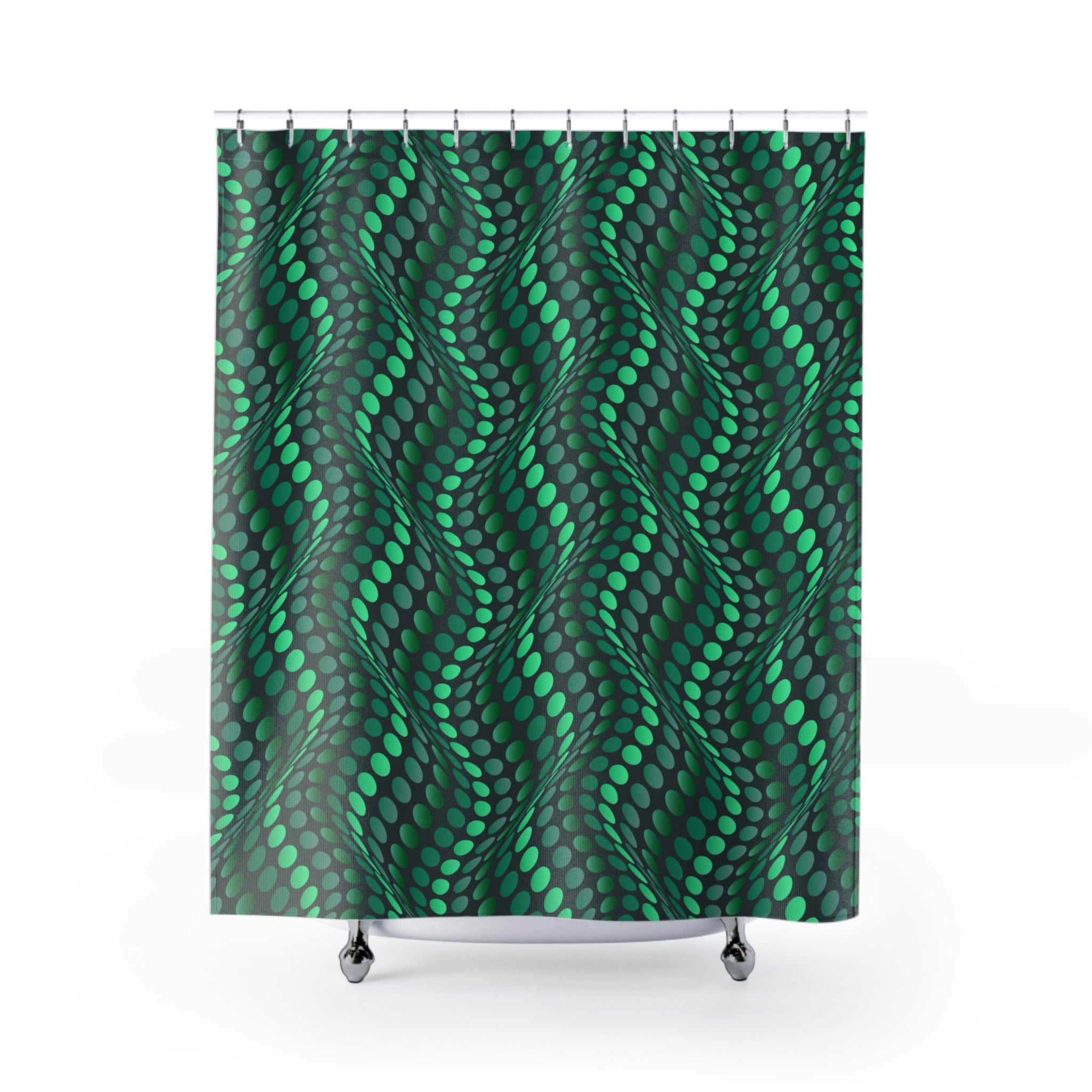 Iguana Wave Pattern Shower Curtain