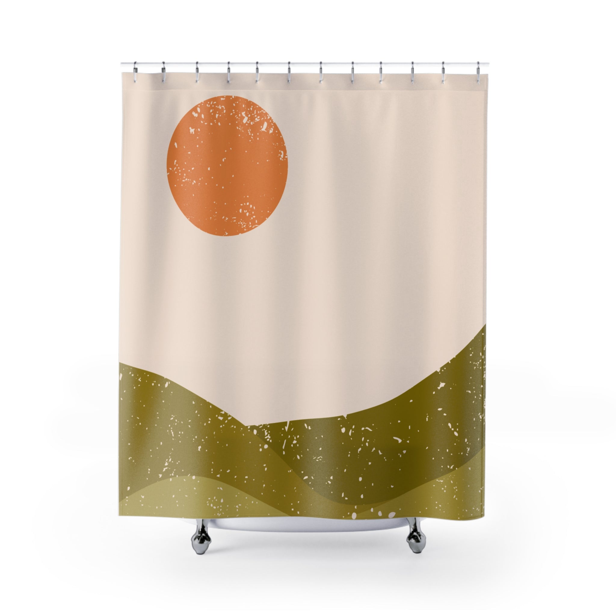 Desert Sunset Shower Curtain,  Boho Relaxing Bathroom Decor, Nature Inspired Gift, Modern Home Accessory, Bohemian Bath Decor