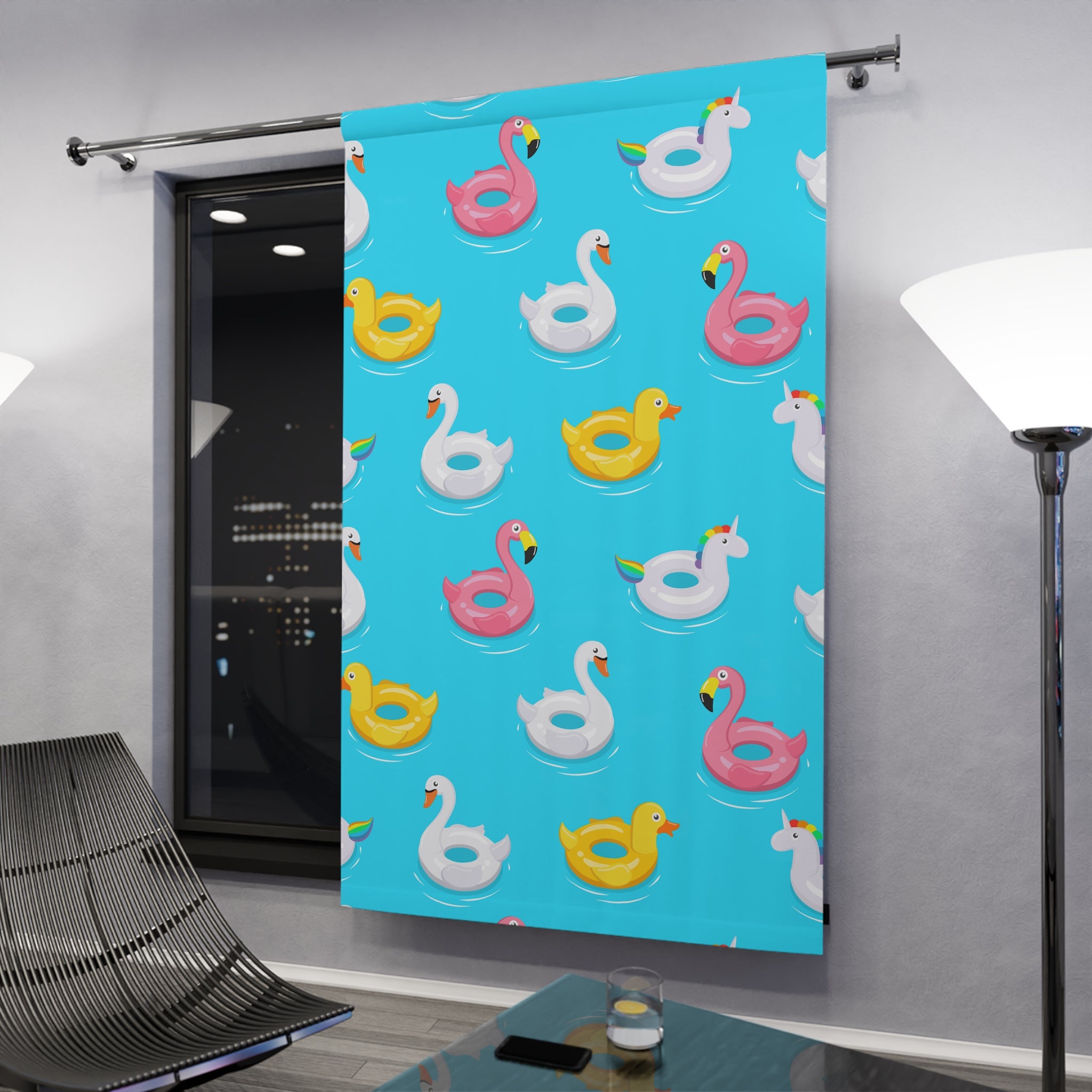 Curtain Panel - Pool Floatie Design