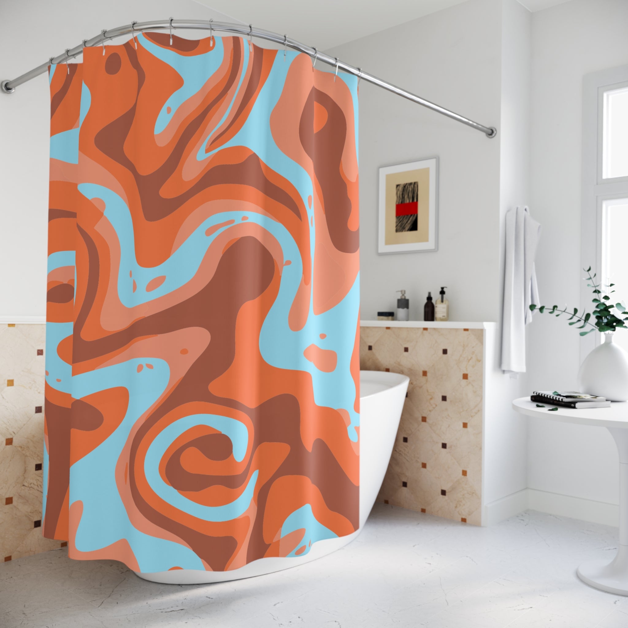 Vibrant Utah Landscape Inspired Shower Curtain