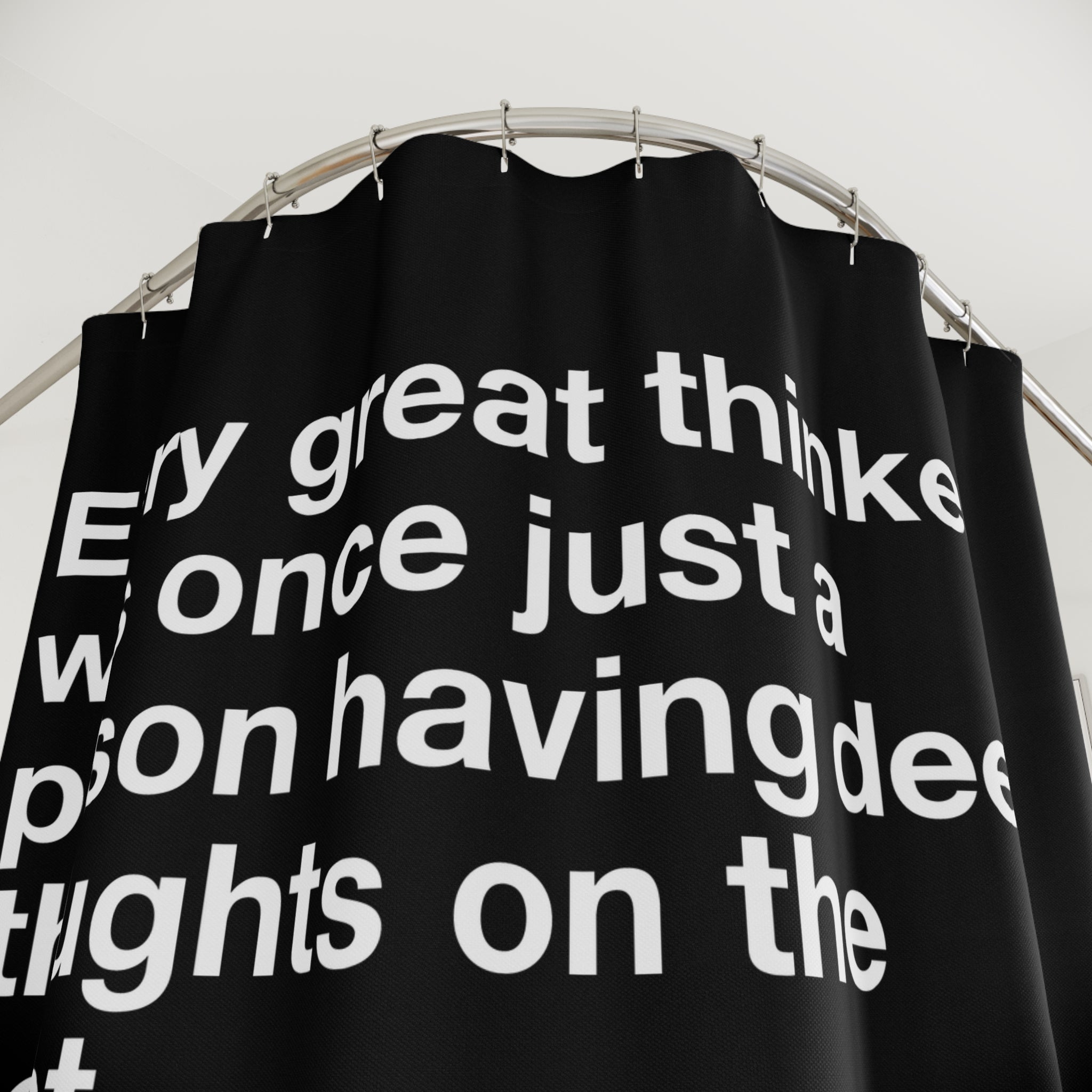 Deep Thoughts On The Toilet Shower Curtain