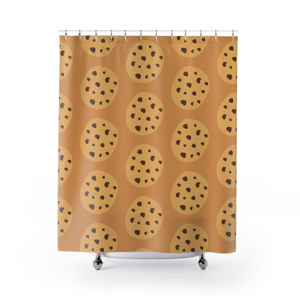 Cookie Pattern Shower Curtain - Fun Bathroom Decor, Kitchen Gift, Holiday Gift, Party Decoration, Unique Home Accessory