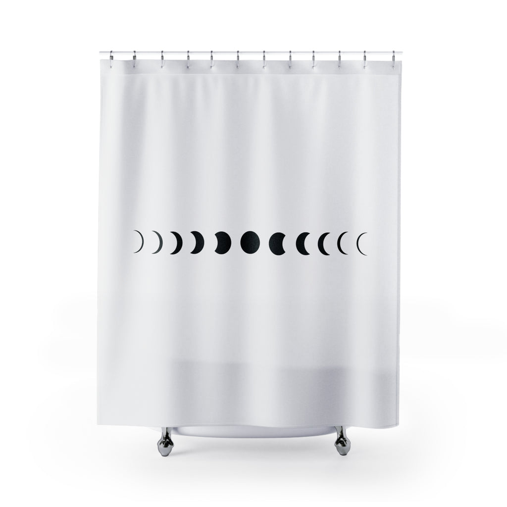 Celestial Moon Phases Off White Shower Curtain
