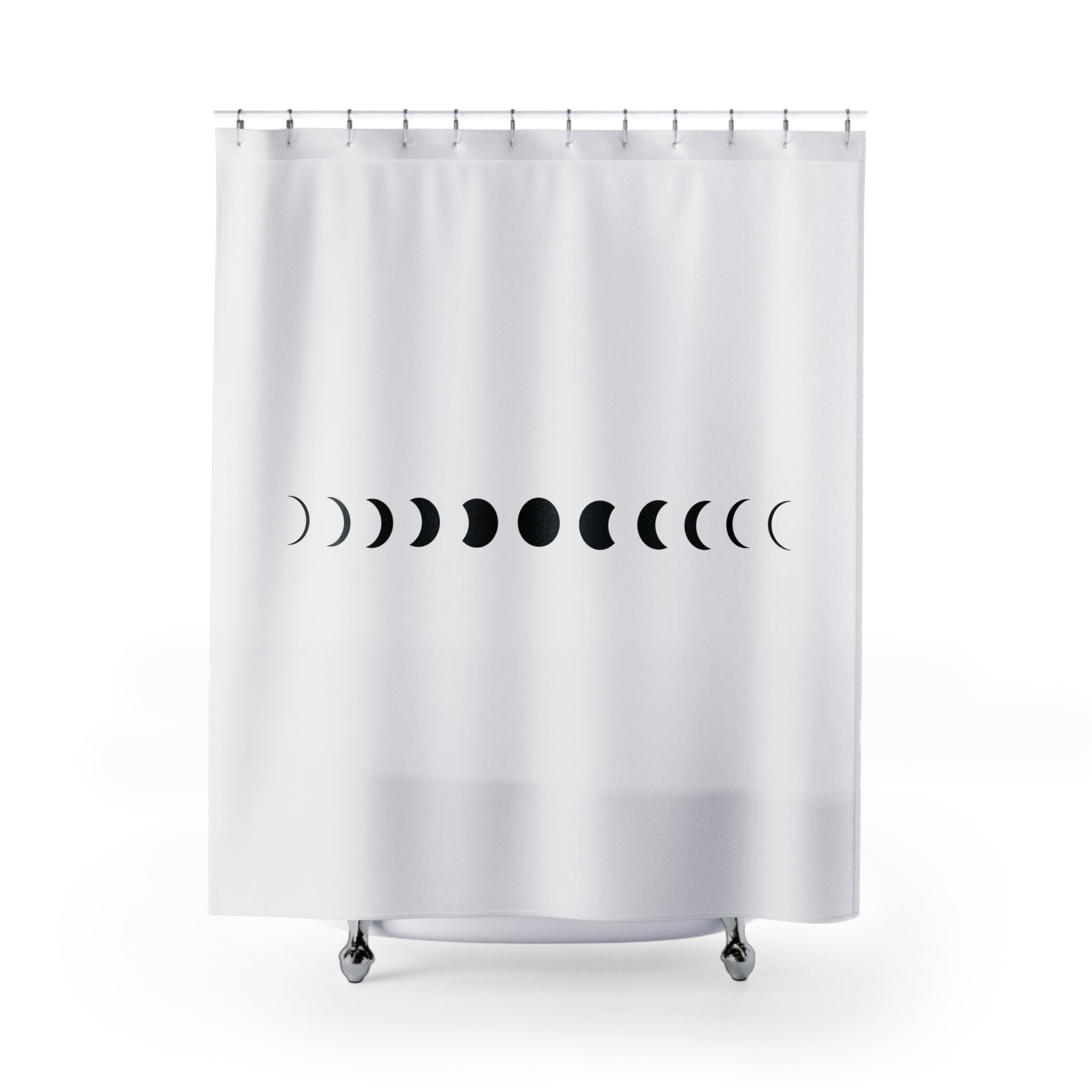 Celestial Moon Phases Off White Shower Curtain