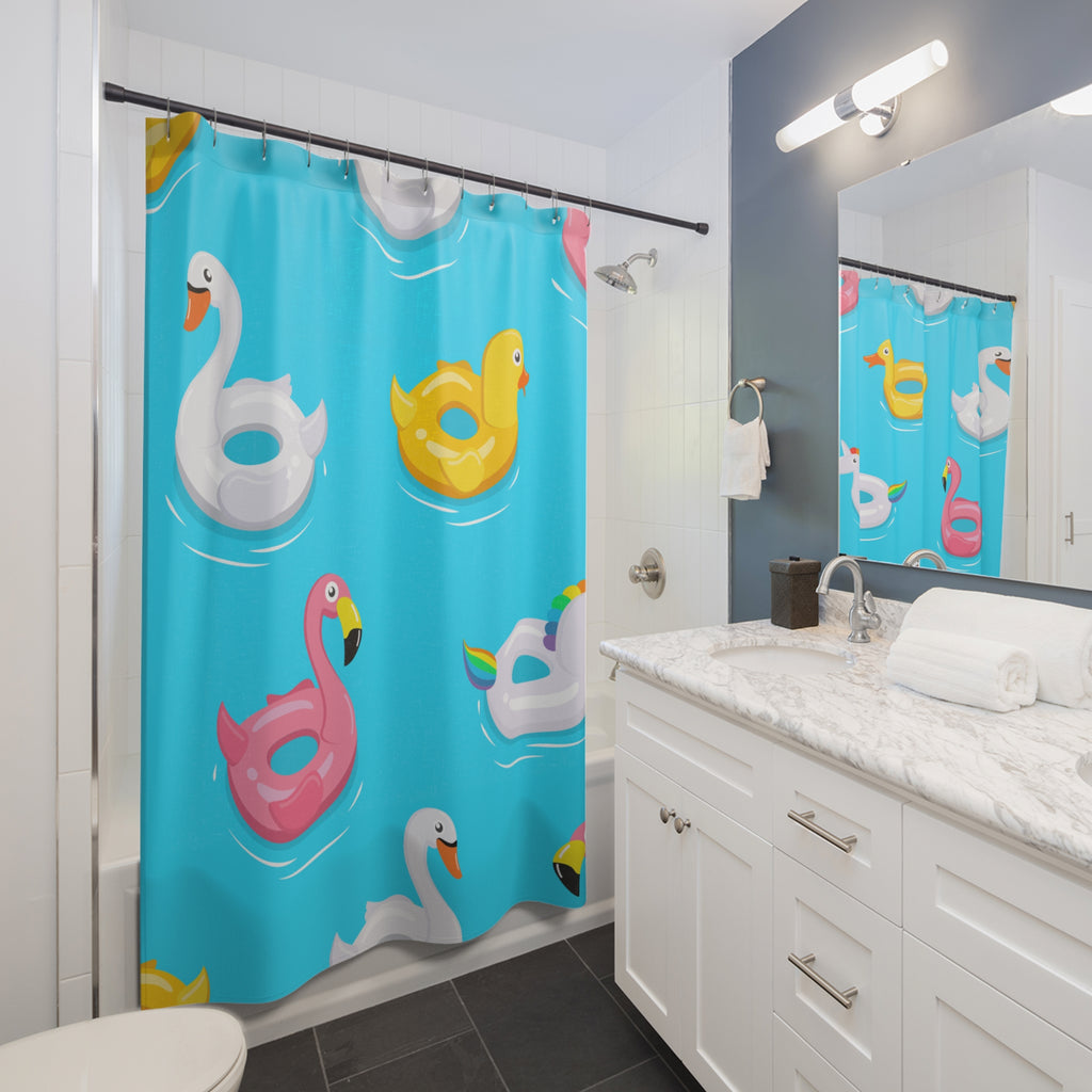 Floating Away Floaties Shower Curtain