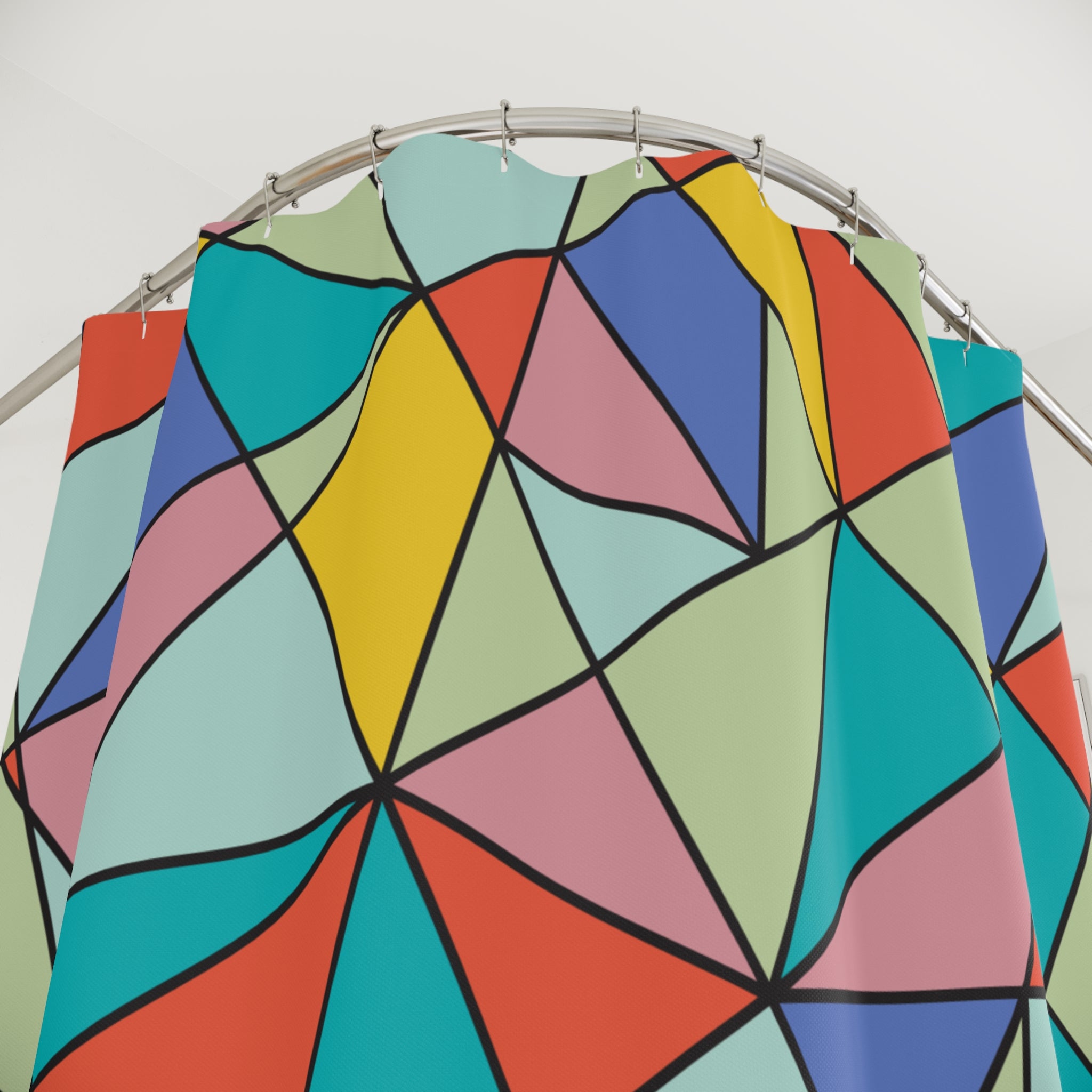 Stained Glassish Design Shower Curtain
