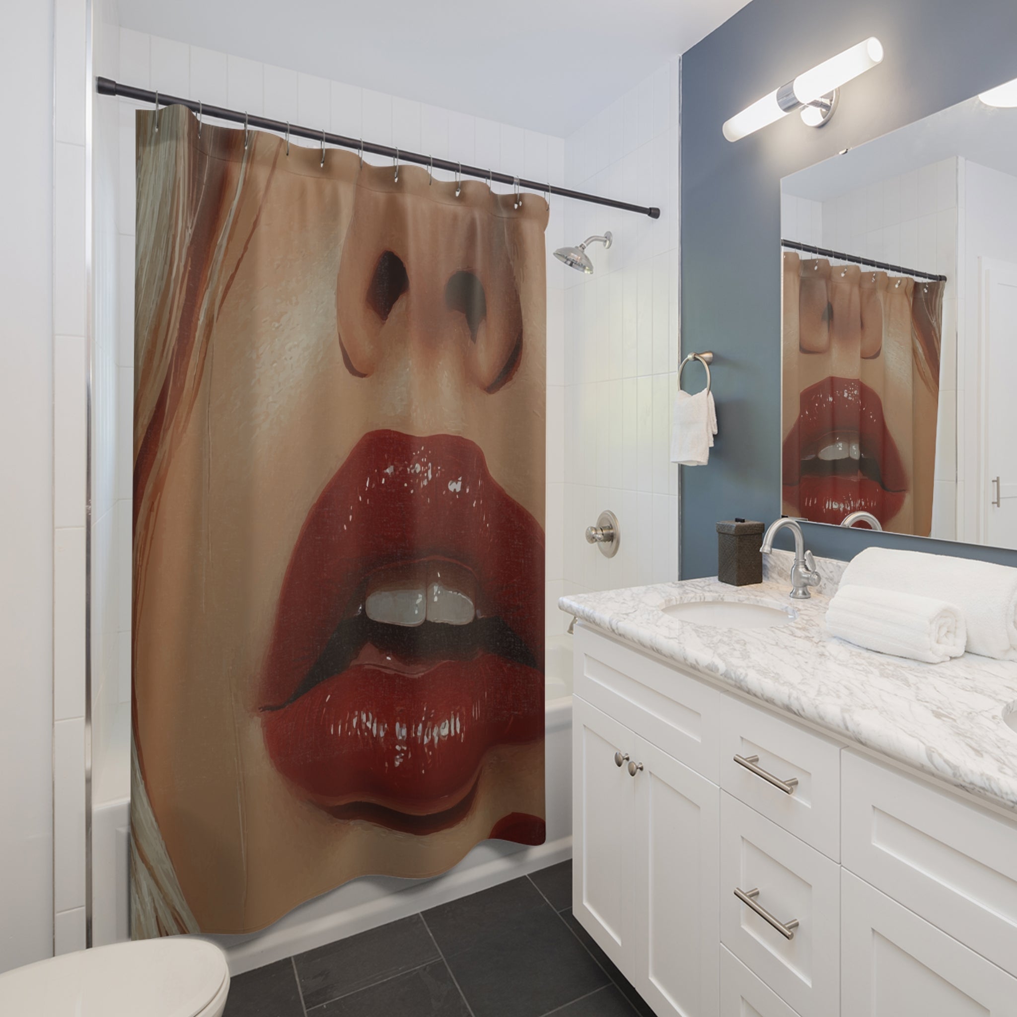 Luscious Modern Lips Shower Curtain