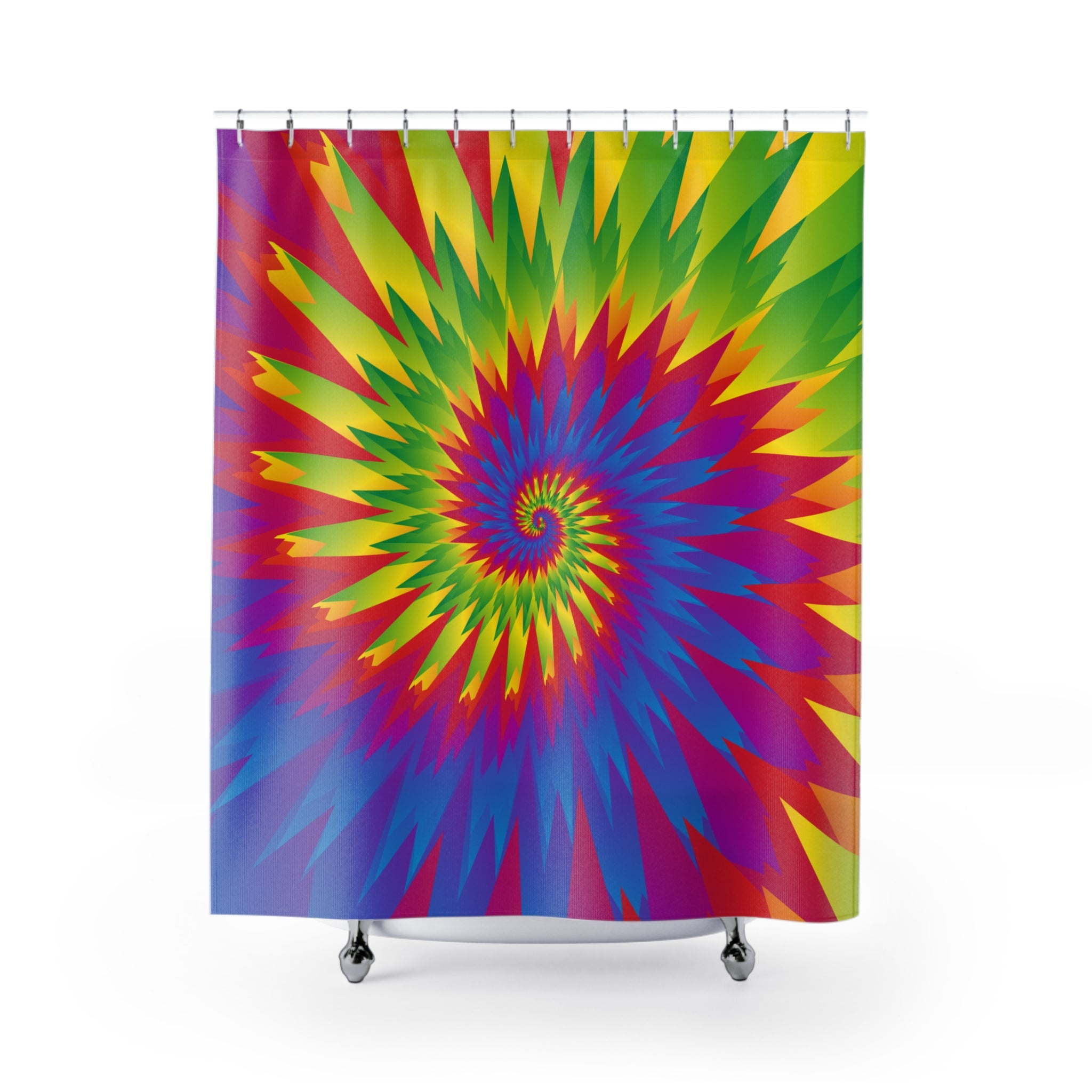Colorful Tie-Dye Slice Shower Curtain
