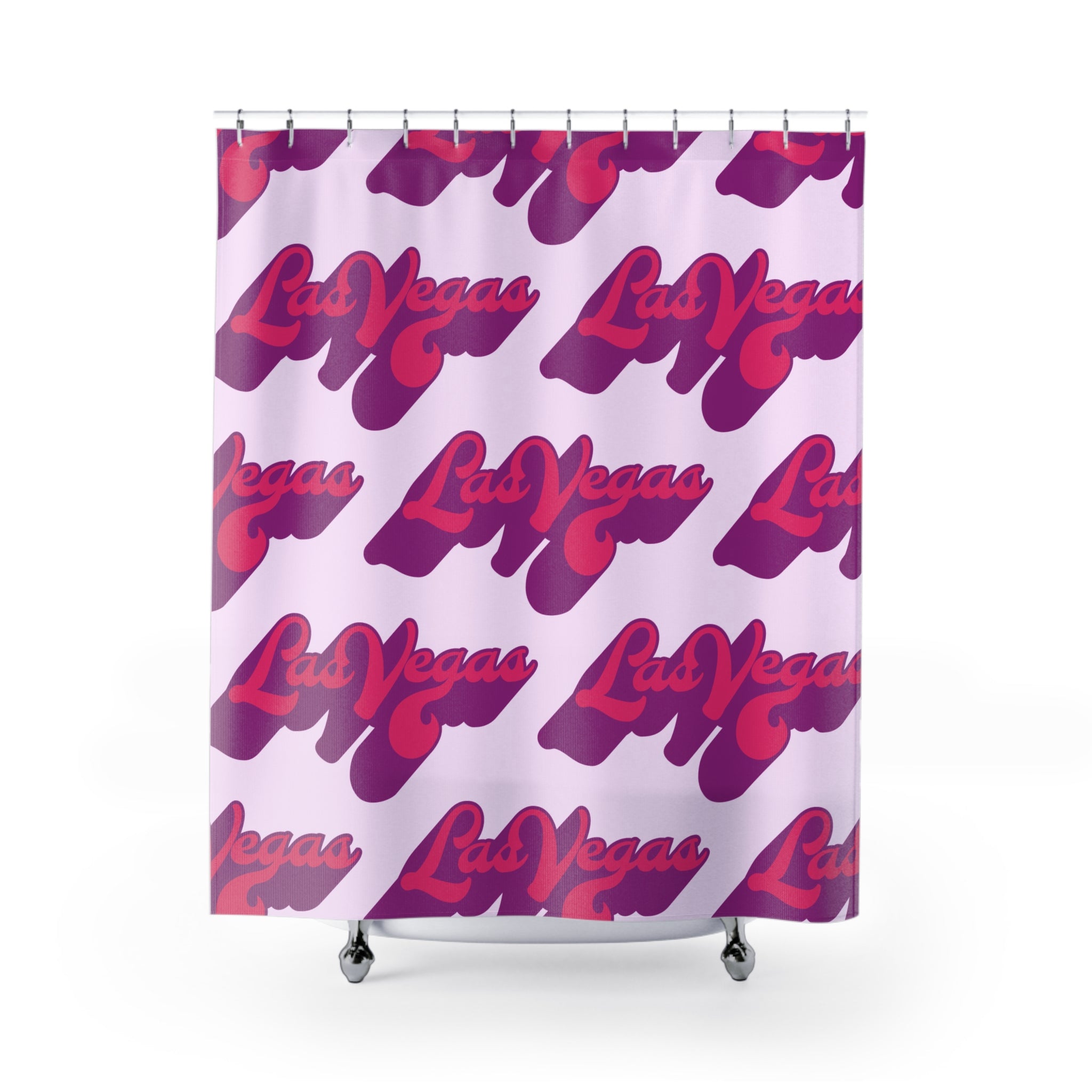 Vibrant Vegas Shower Curtain, Retro Bathroom Decor, Fun Home Accessory, Unique Gift Idea, Celebration, Party Decor