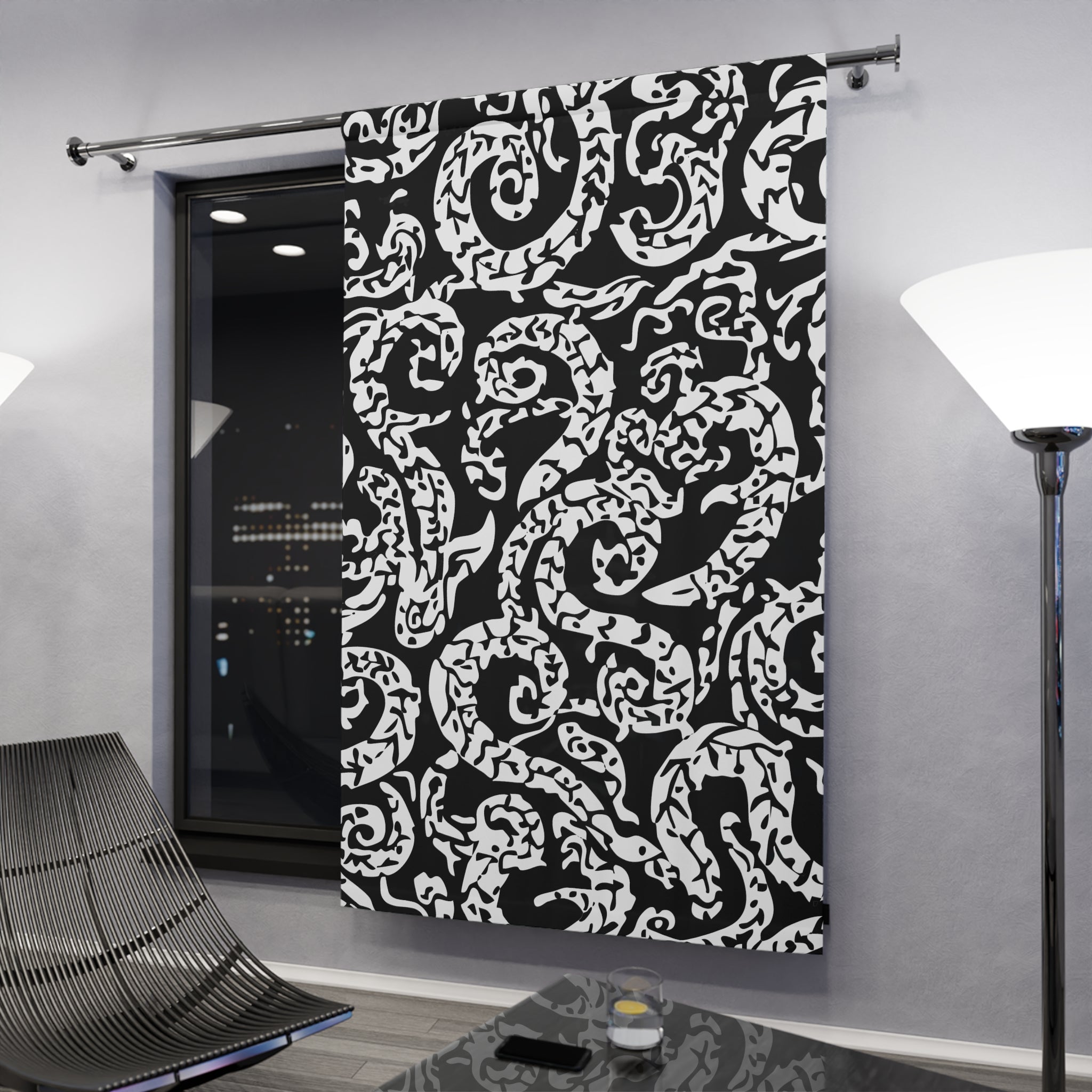 A Little Snaky Patterned Blackout Window Curtain