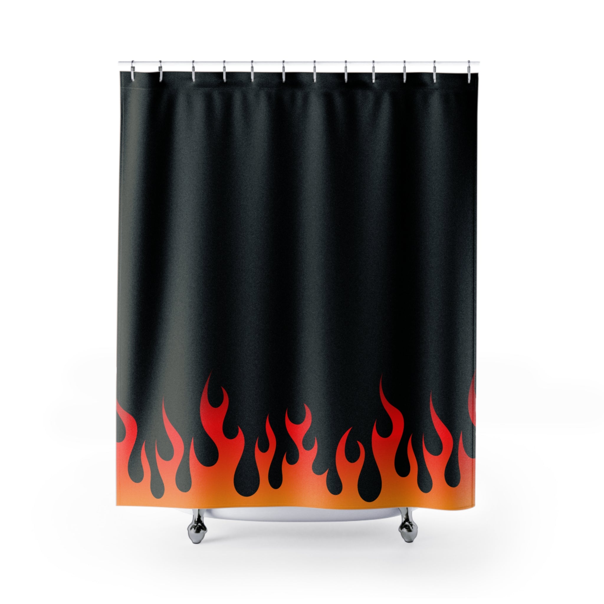 Flame-Designed Shower Curtain, Bold Modern Decor for Stylish Bathrooms, Gift for Homeowners, Housewarming Gift, Unique Bathroom Accessories