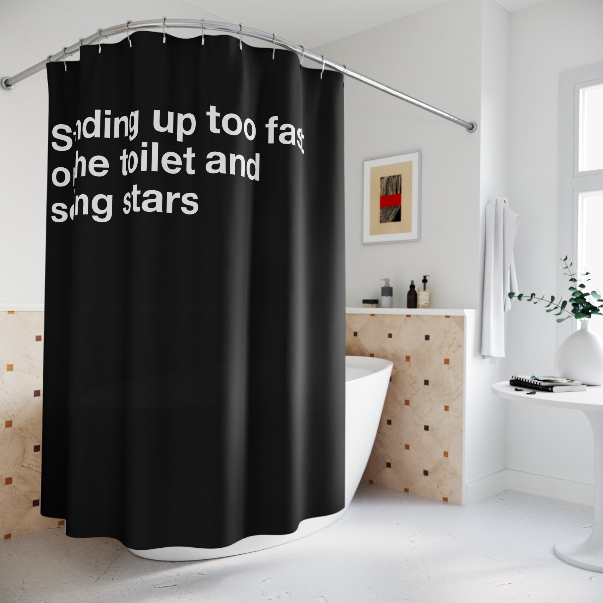 Bathroom Stars Toilet Floater Shower Curtain