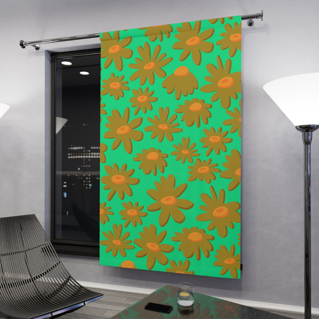 Daisy Field Vintage Pattern Blackout Window Curtain