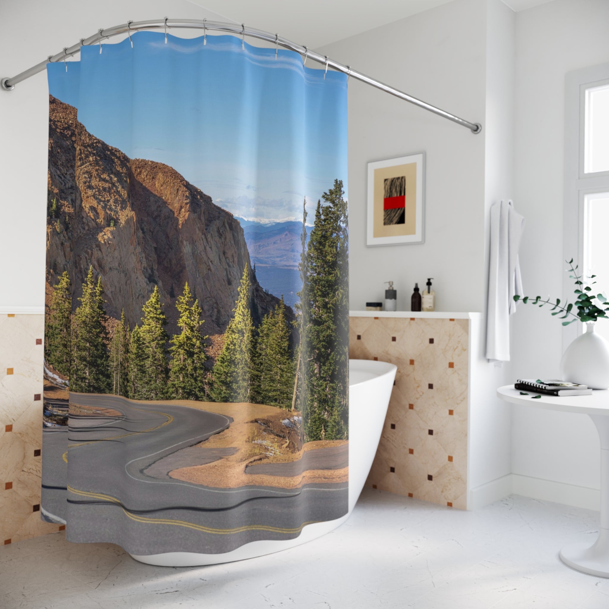 Colorado Pikes Peak Mountain Escape Shower Curtain
