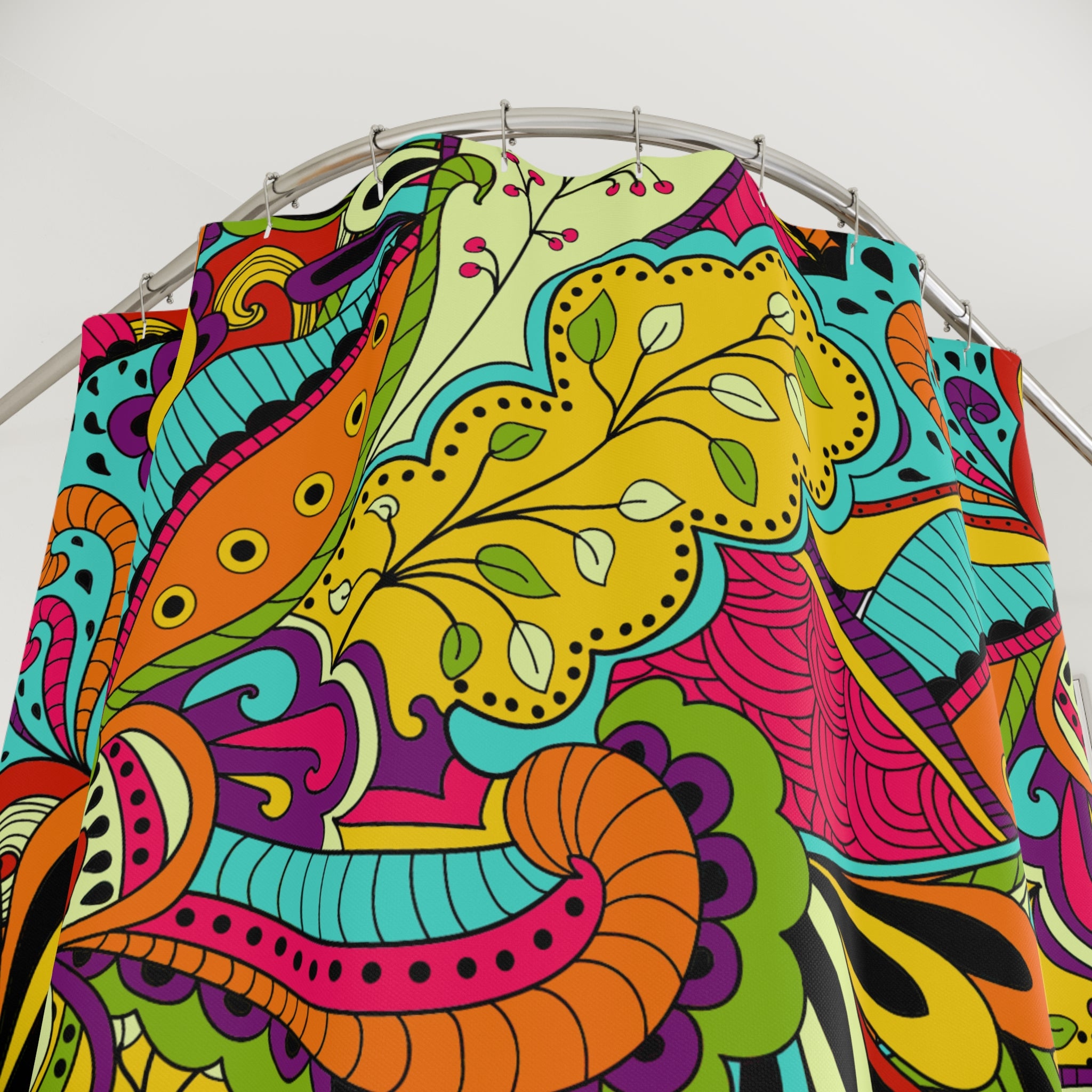 Spiral Pile Colorful Shower Curtain