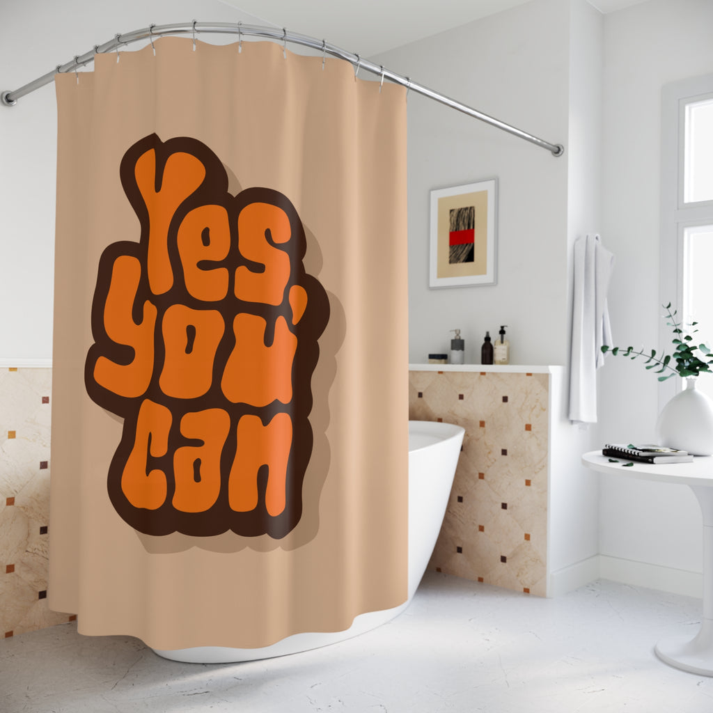 Yes, You Can Motivational Shower Curtains, Positive Vibe Decor, Bathroom Inspiration, Gifts for Home, Unique Bathroom Accessories