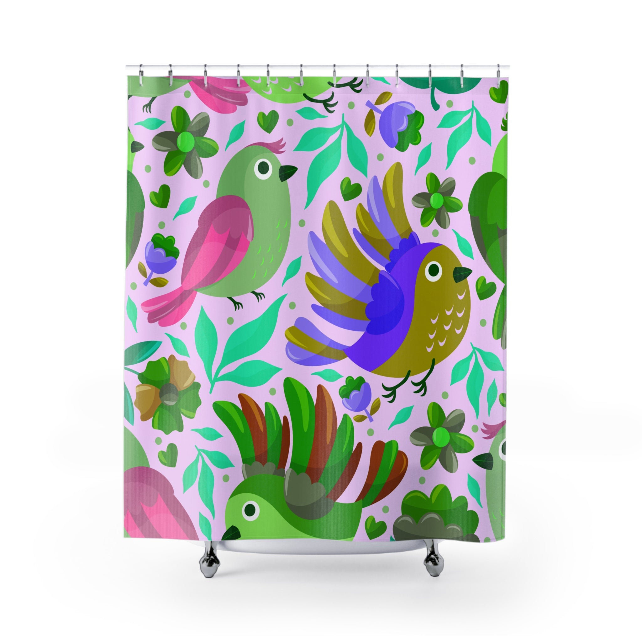 Lookie Three Little Birdies Shower Curtain