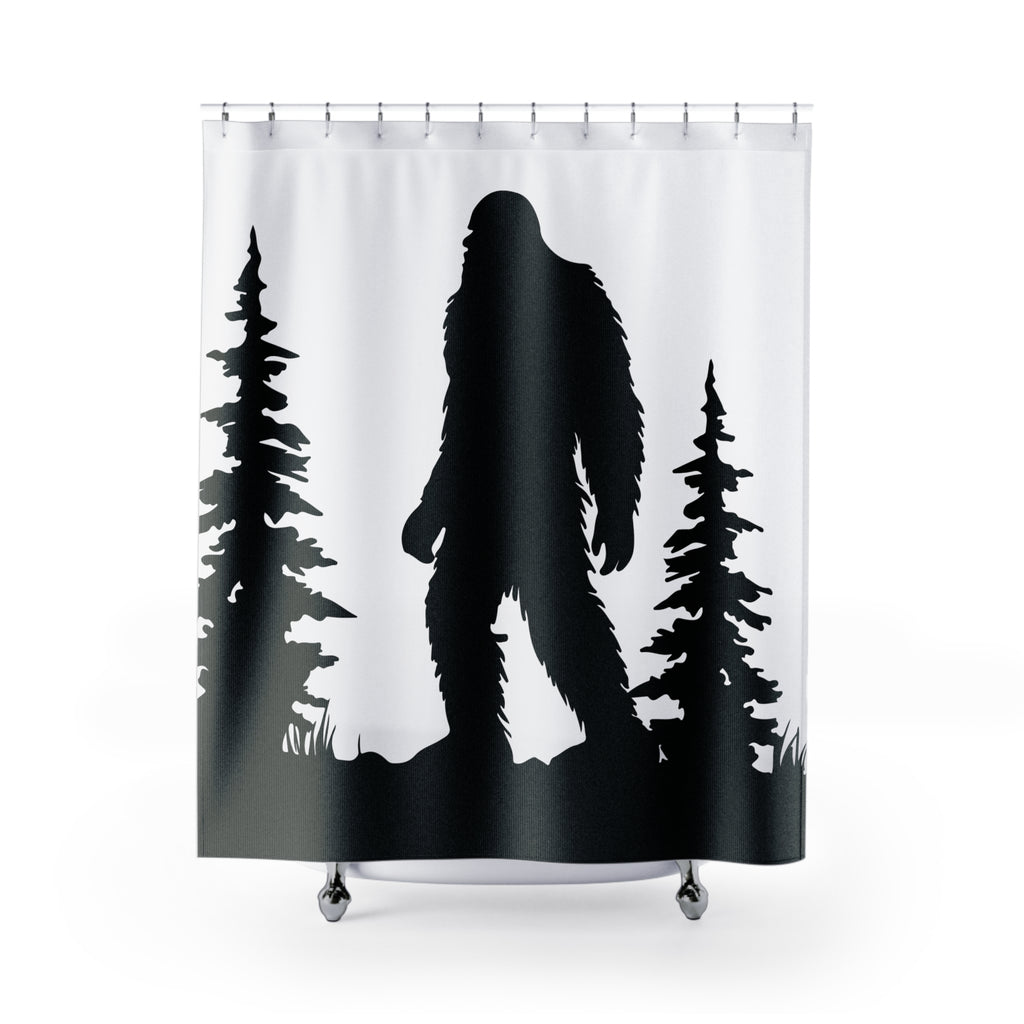 Mystical Bigfoot SilhouetteShower Curtain - Perfect for Nature Lovers, Unique Bathroom Decor, Gift for Adventurers, Housewarming, Camping Theme